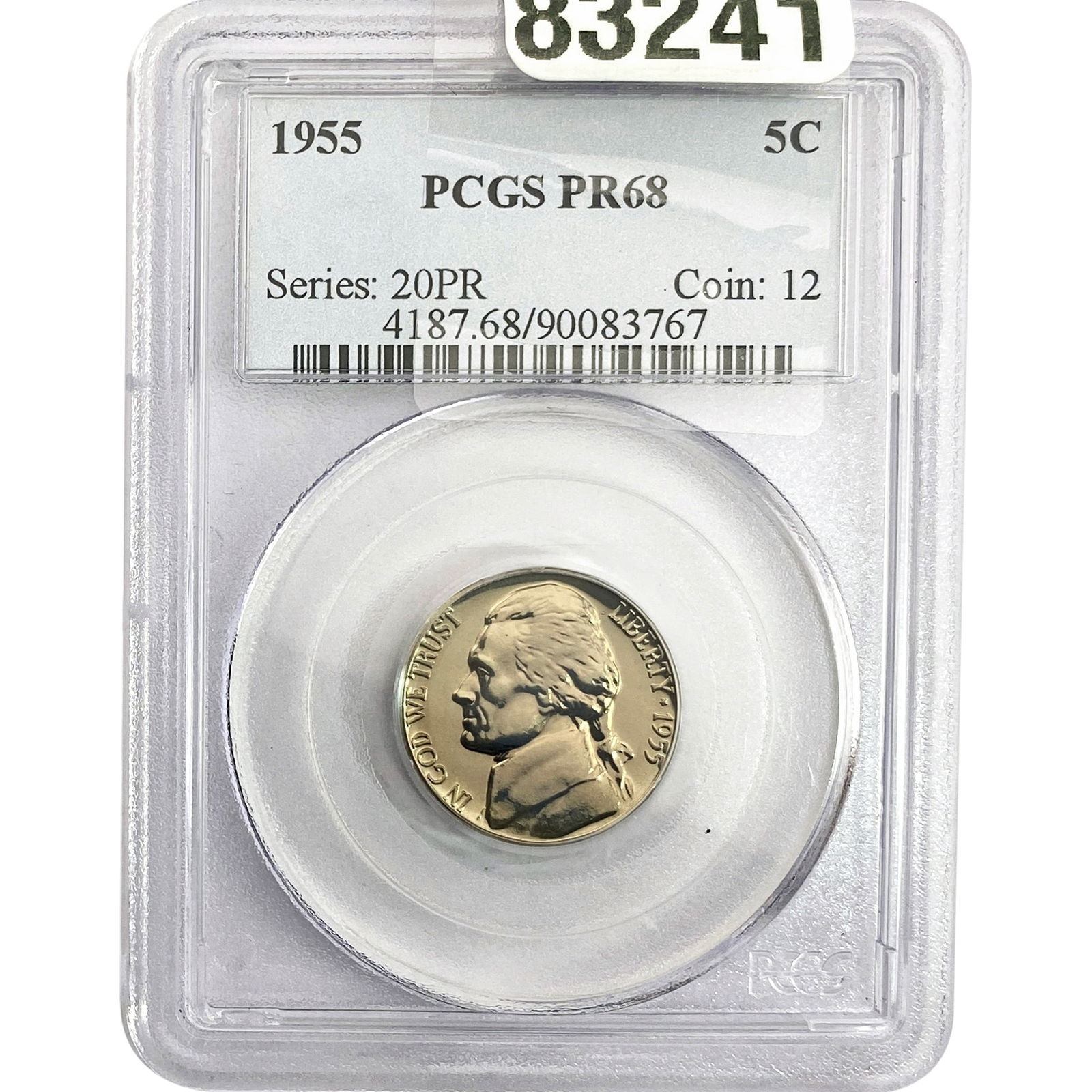 1955 Jefferson Nickel PCGS PR68 (1 of 2)