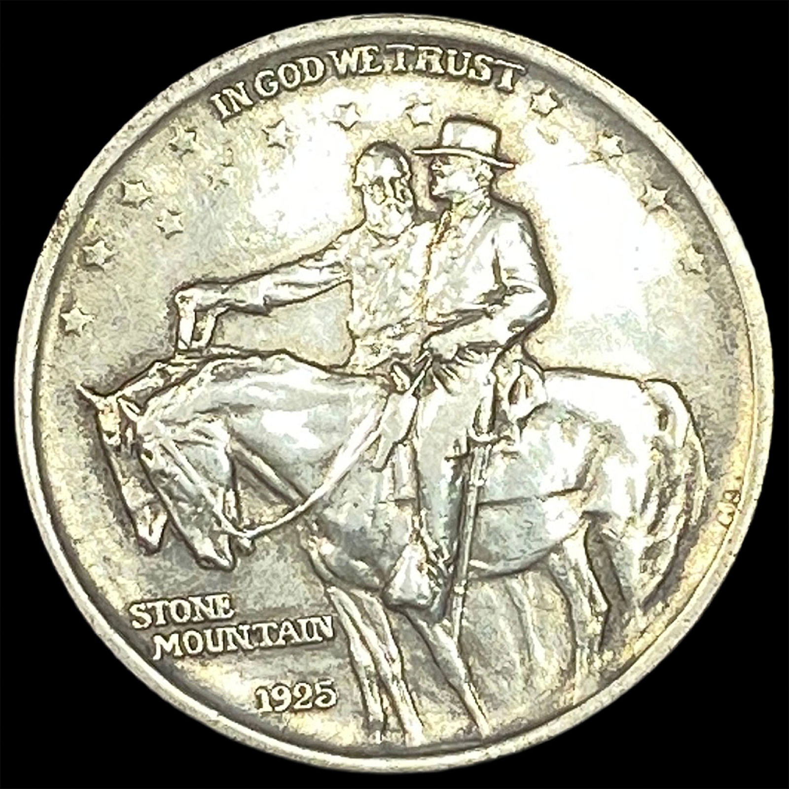 1925 Silver Stone Mountain Half Dollar NEARLY UNCIRCULATED (1 of 2)