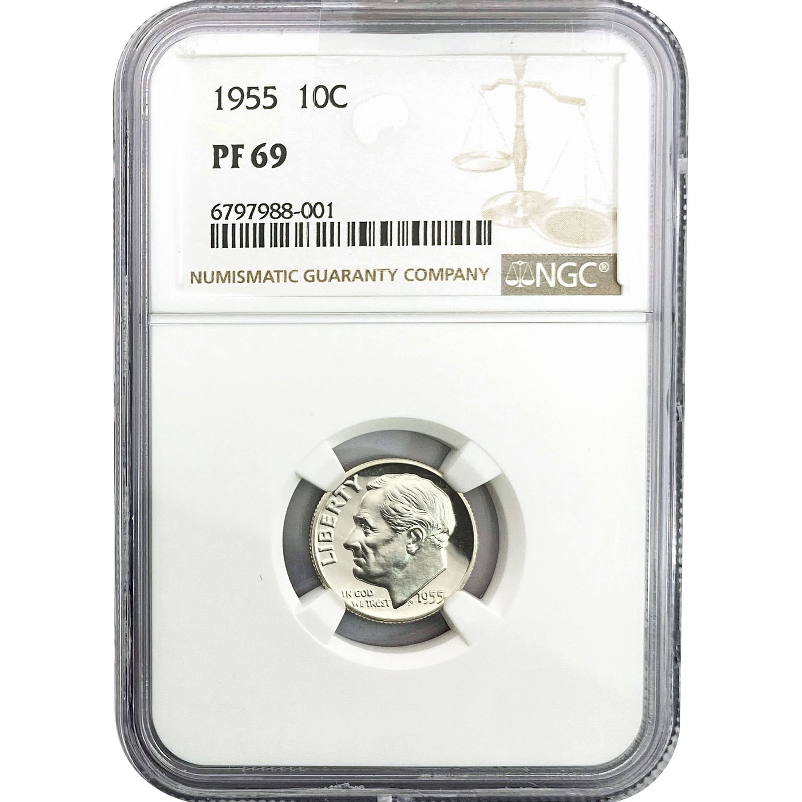 1955 Roosevelt Dime NGC PF69 (1 of 2)
