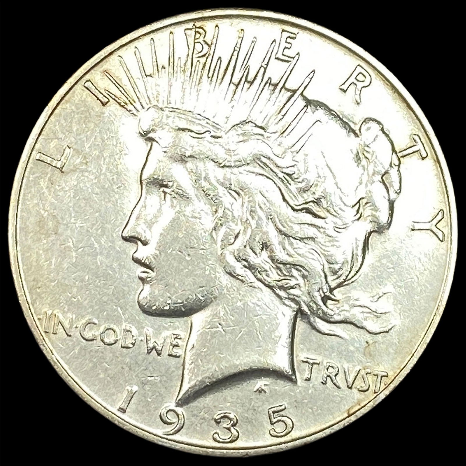 1935-S Silver Peace Dollar CLOSELY UNCIRCULATED (1 of 2)