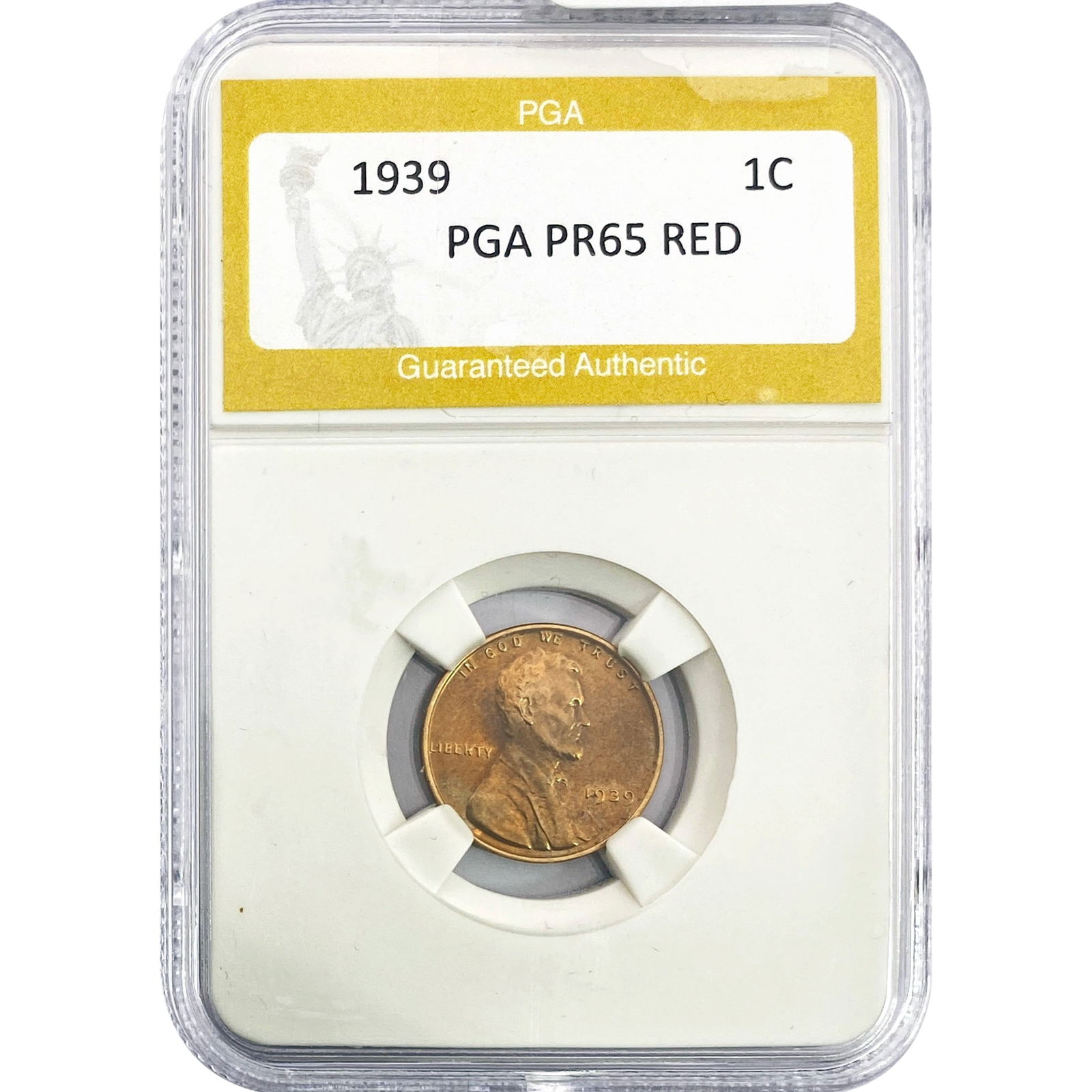 1939 Wheat Cent PGA PR6665 RED (1 of 2)