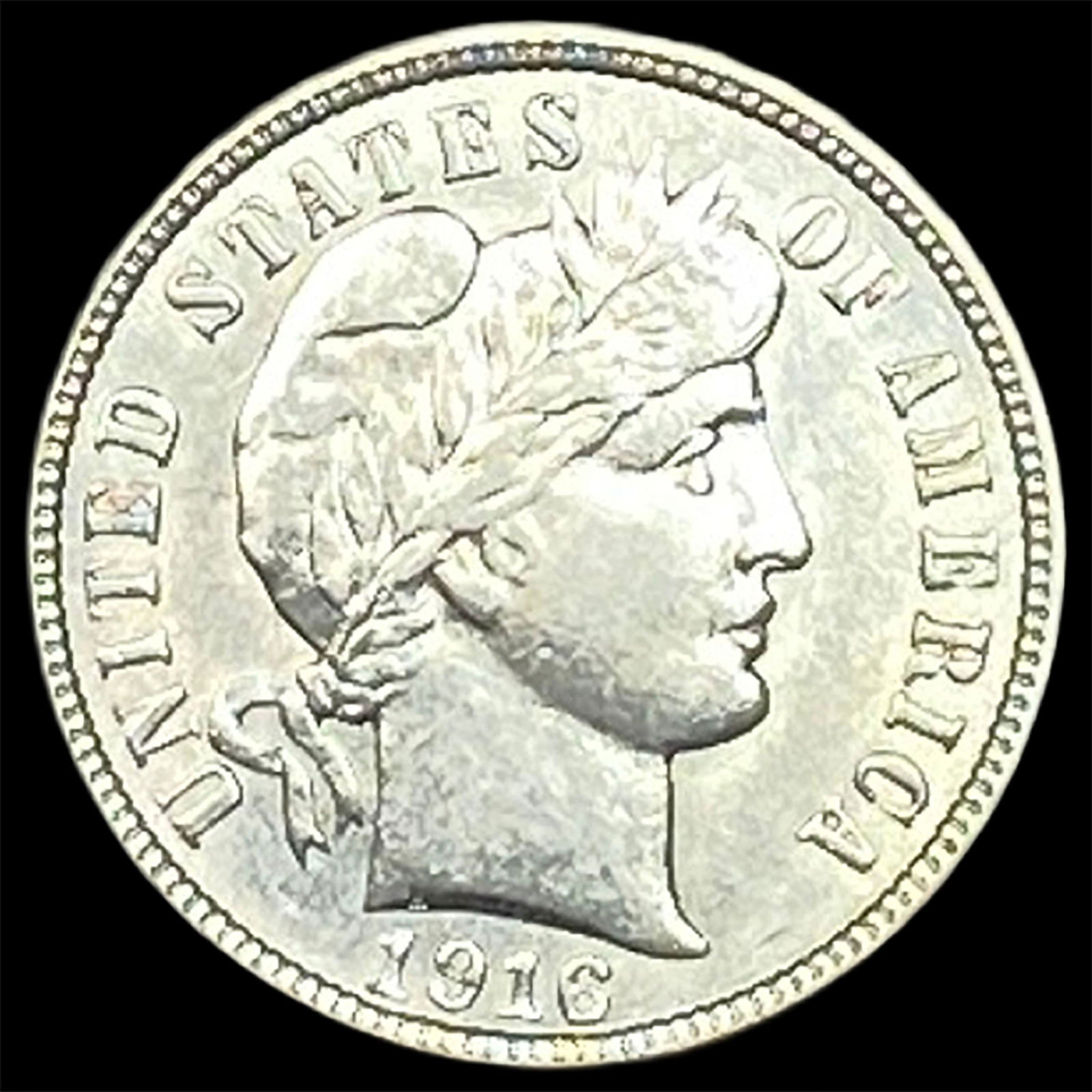 1916 Silver Barber Dime CLOSELY UNCIRCULATED: 1916 Silver Barber Dime CLOSELY UNCIRCULATED