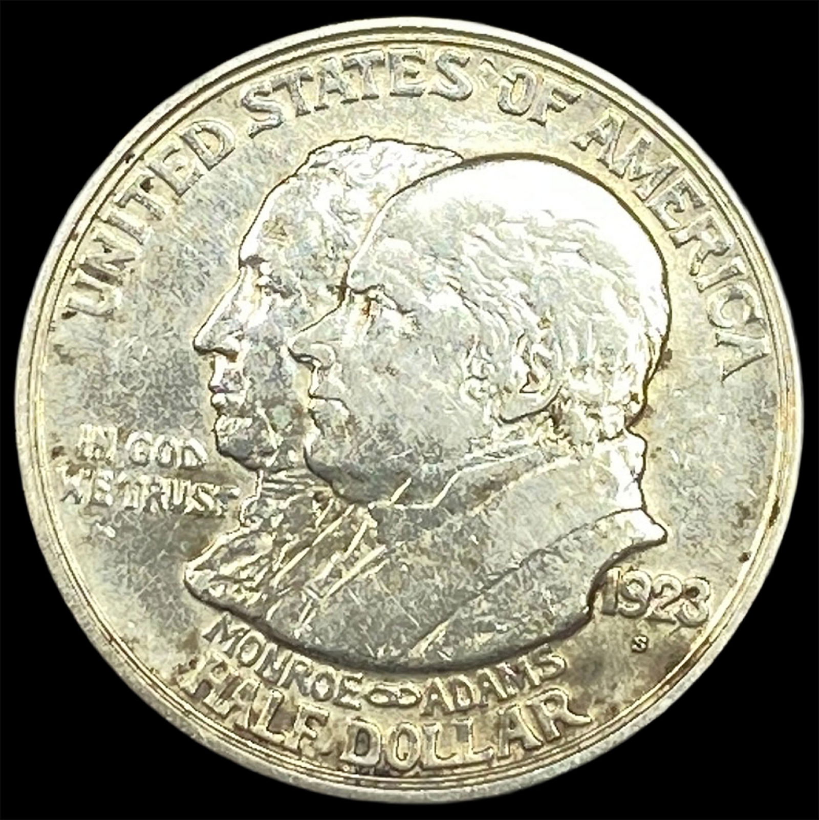 1923-S Monroe Doctrine Centennial Half Dollar CLOSELY UNCIRCULATED: 1923-S Monroe Doctrine Centennial Half Dollar CLOSELY UNCIRCULATED