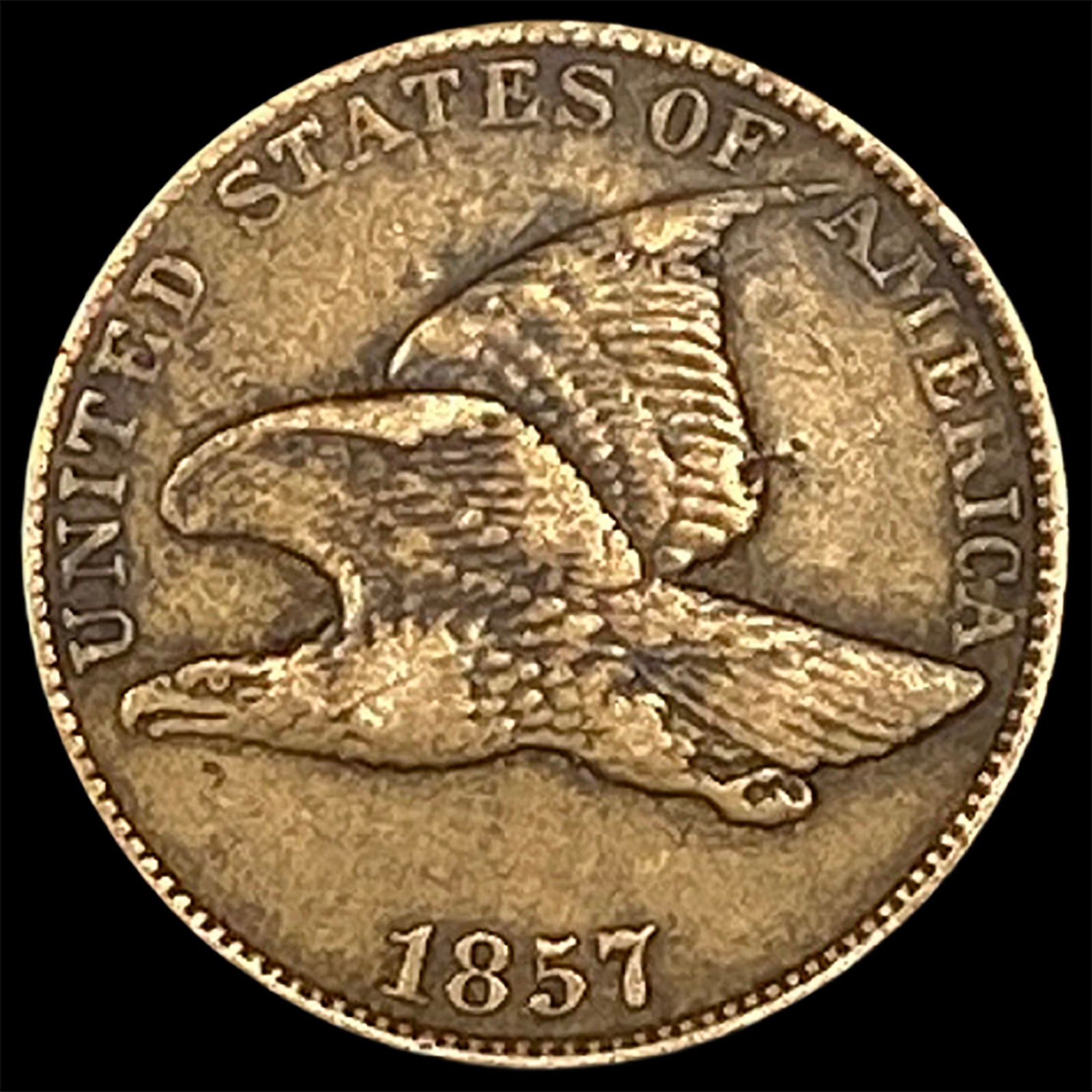 1857 Flying Eagle Cent ABOUT UNCIRCULATED: 1857 Flying Eagle Cent ABOUT UNCIRCULATED