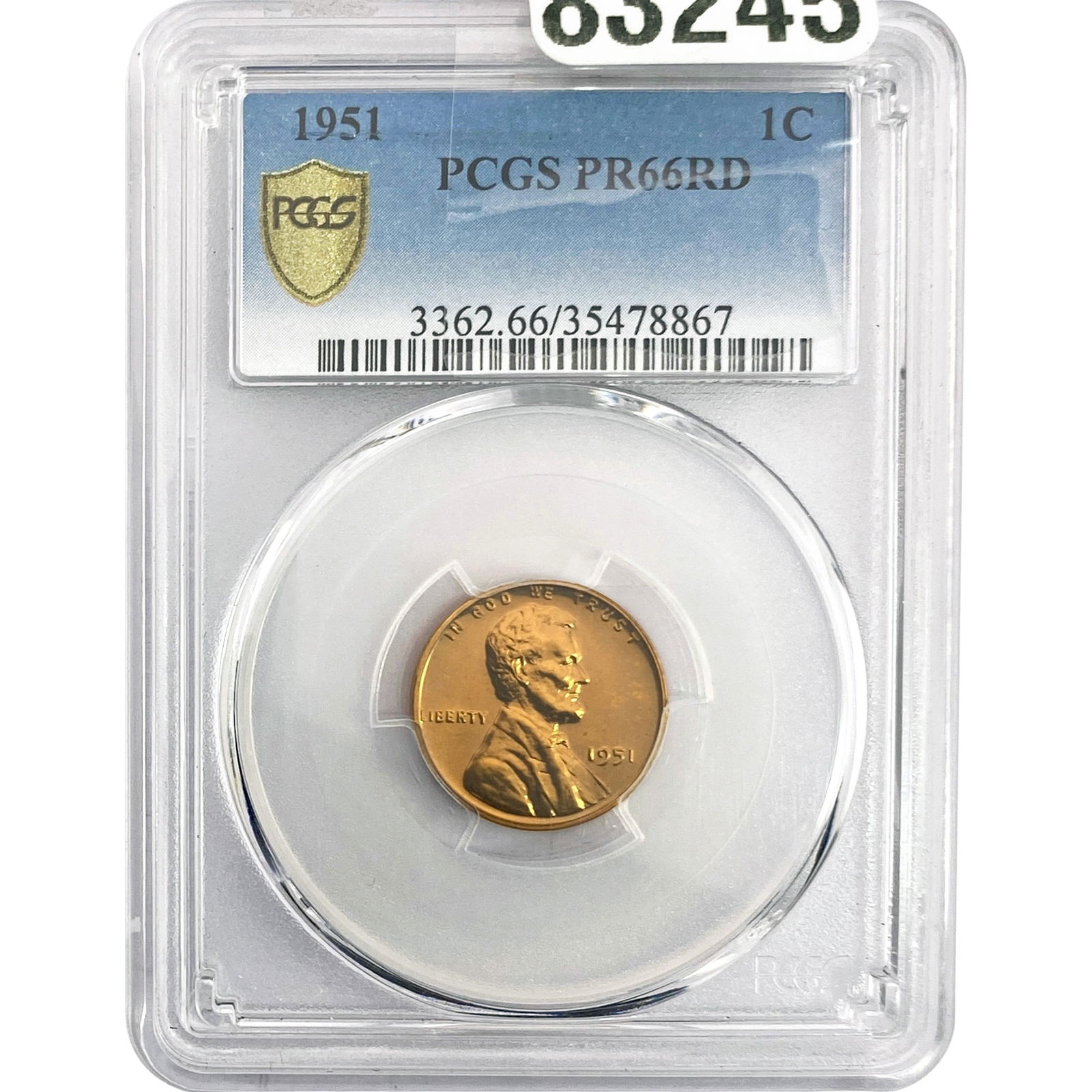1951 Wheat Cent PCGS PR66 RD (1 of 2)
