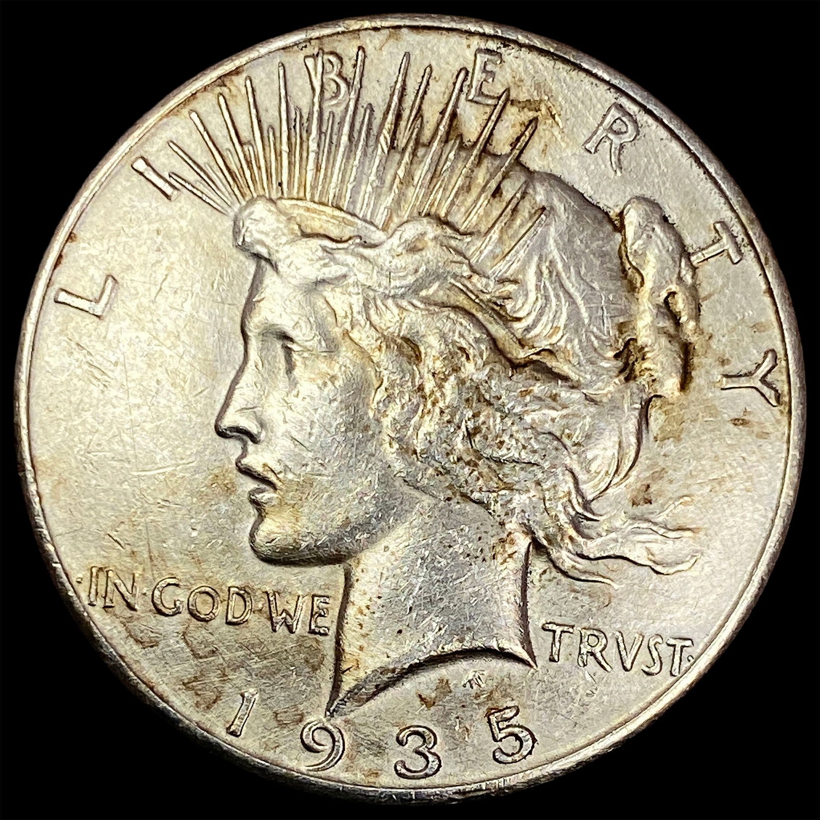 1935-S Silver Peace Dollar CLOSELY UNCIRCULATED (1 of 2)