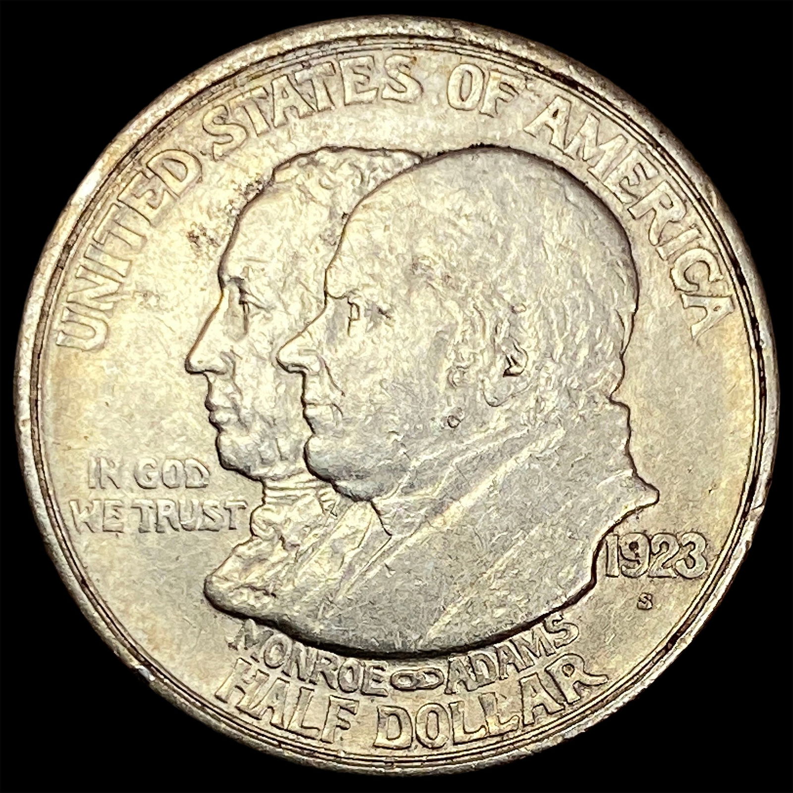 1923-S Silver Monroe Doctrine Half Dollar CLOSELY UNCIRCULATED (1 of 2)