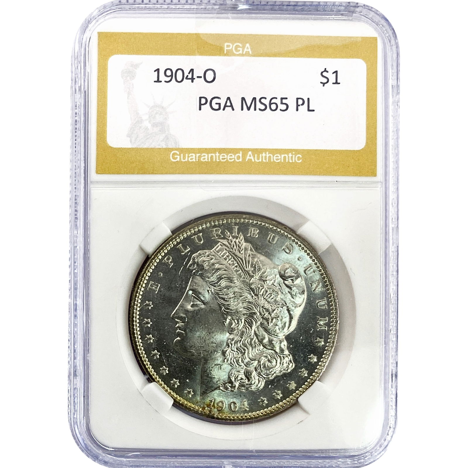 1904-O Morgan Silver Dollar PGA MS65 PL: 1904-O Morgan Silver Dollar PGA MS65 PL