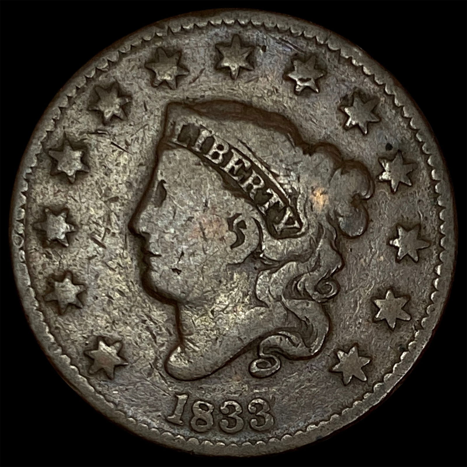 1833 Coronet Head Large Cent HIGH GRADE (1 of 2)