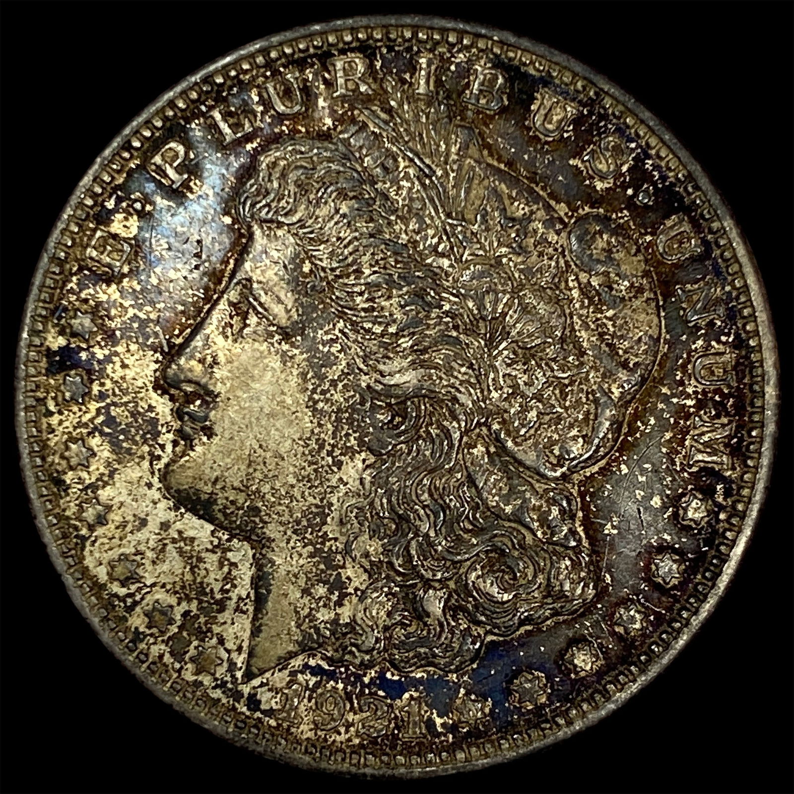 1921 Morgan Silver Dollar NEARLY UNCIRCULATED: 1921 Morgan Silver Dollar NEARLY UNCIRCULATED