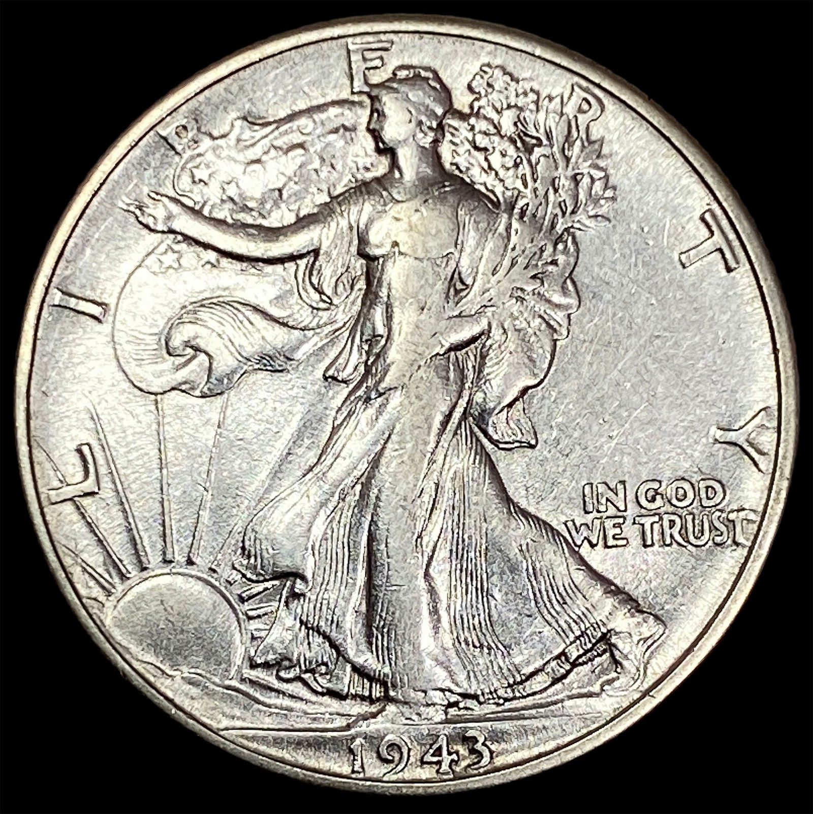 1943 Silver Half Dollar CLOSELY UNCIRCULATED (1 of 2)