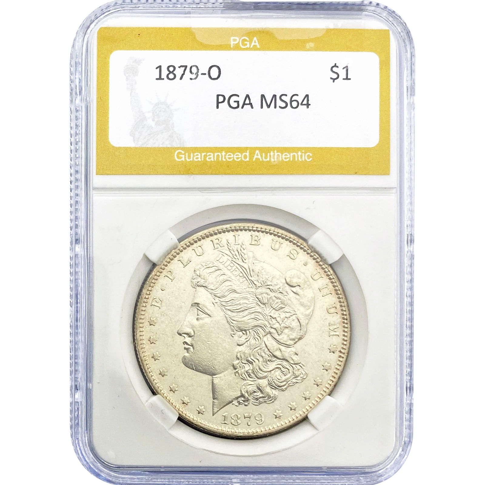 1879-O Morgan Silver Dollar PGA MS64: 1879-O Morgan Silver Dollar PGA MS64