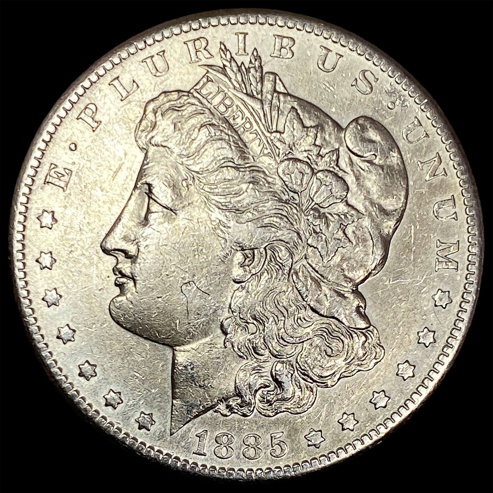 1885-S Silver Morgan Dollar CLOSELY UNCIRCULATED: 1885-S Silver Morgan Dollar CLOSELY UNCIRCULATED