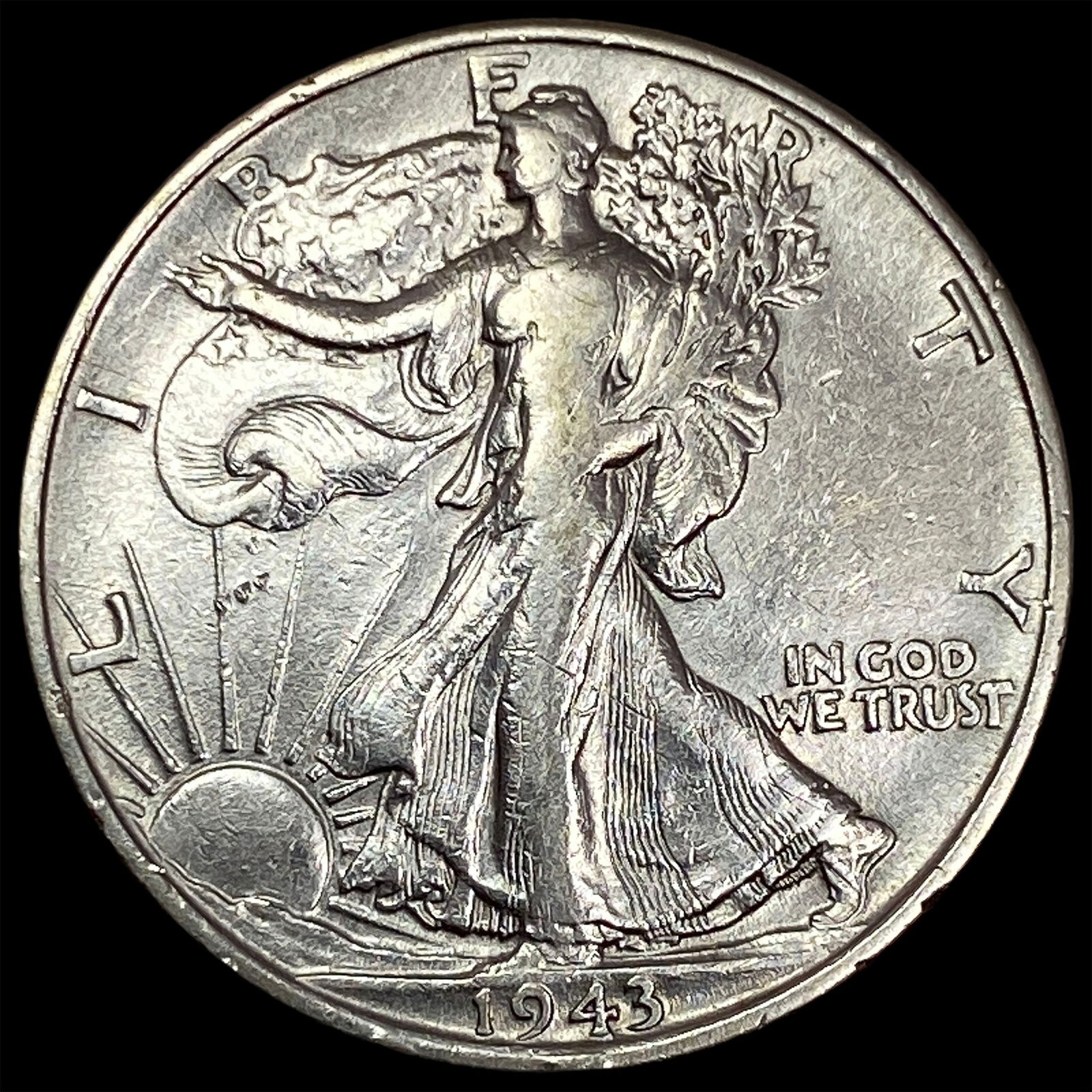 1943 Walking Liberty Half Dollar CLOSELY UNCIRCULATED (1 of 2)