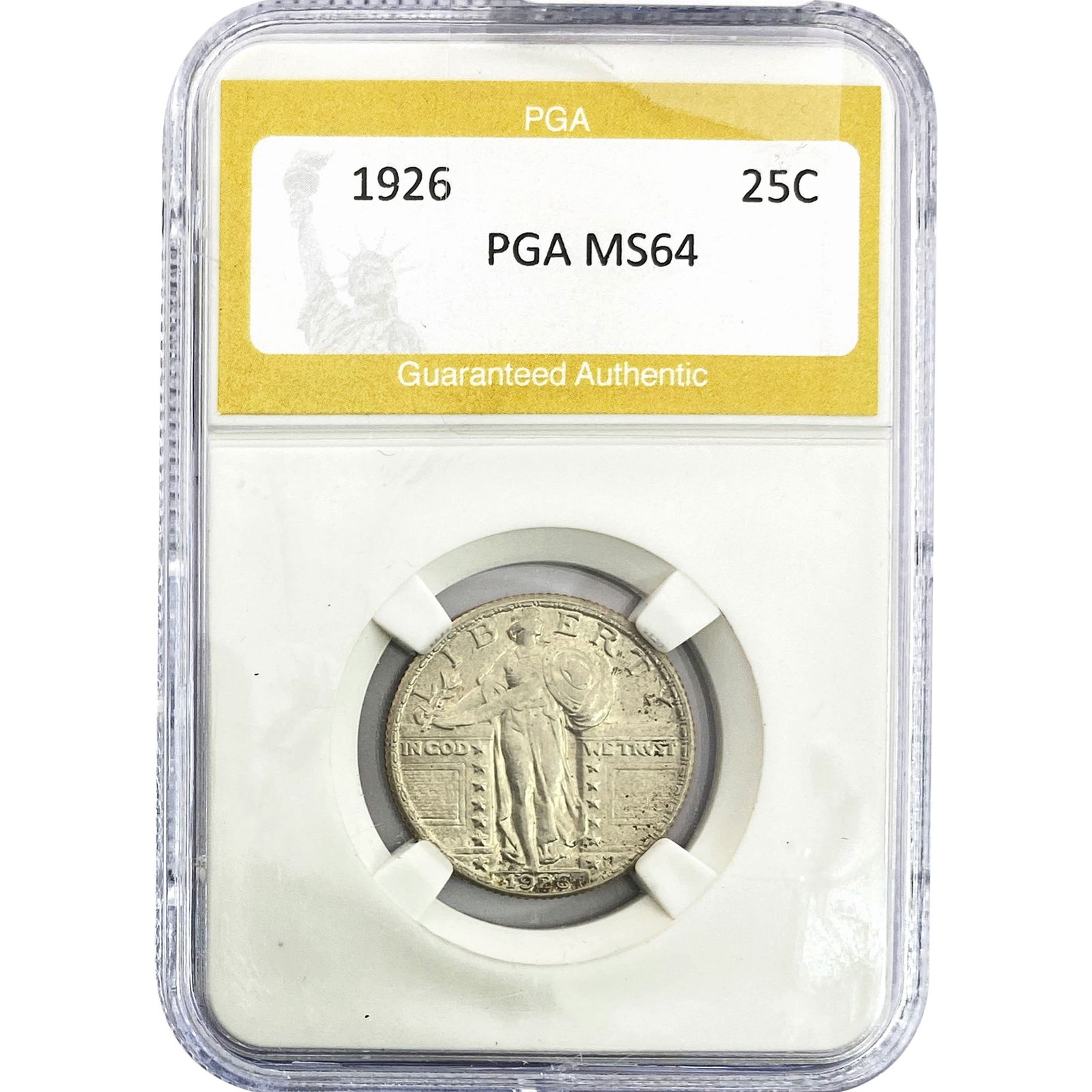 1926 Standing Liberty Quarter PGA MS64: 1926 Standing Liberty Quarter PGA MS64
