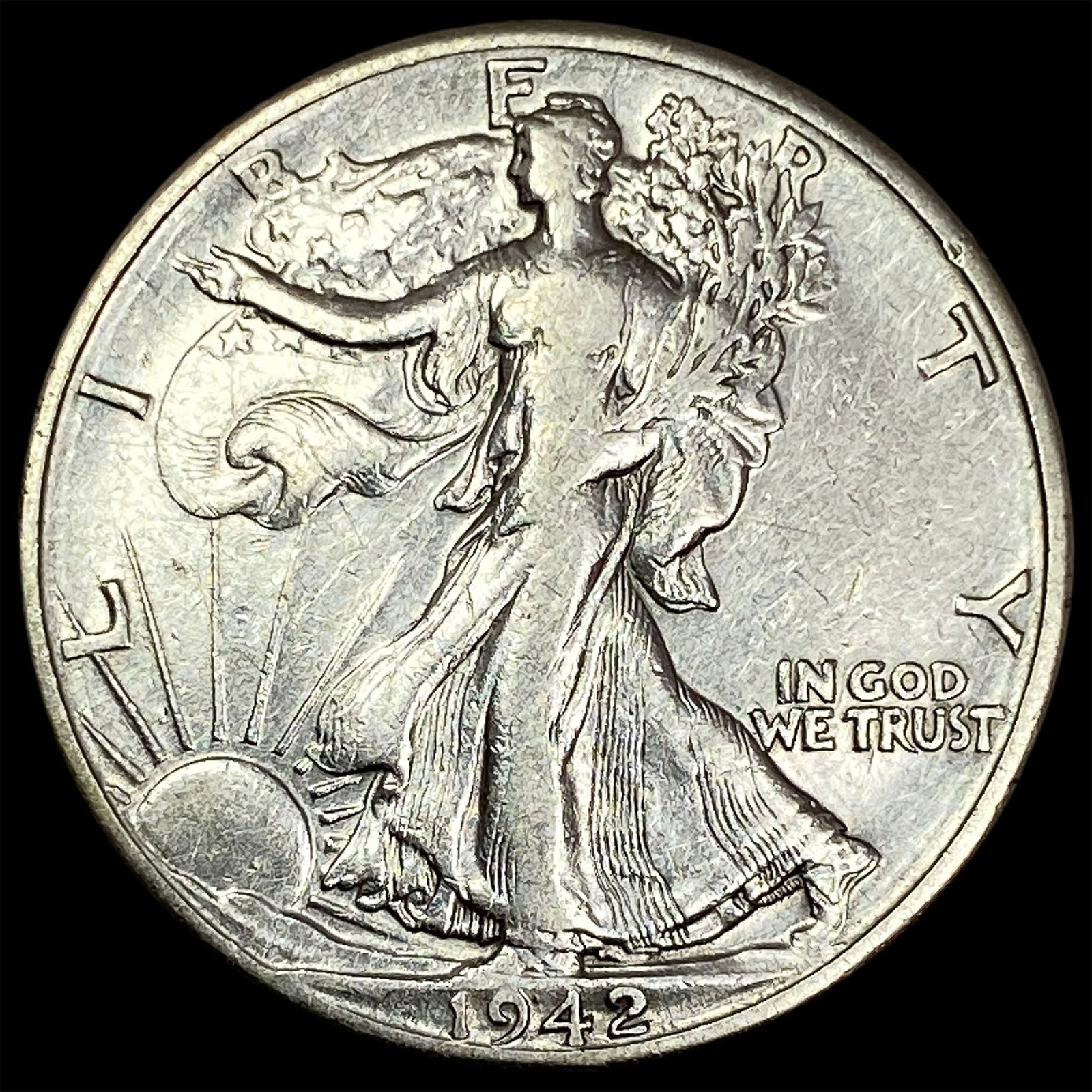 1942-D Silver Half Dollar CLOSELY UNCIRCULATED (1 of 2)