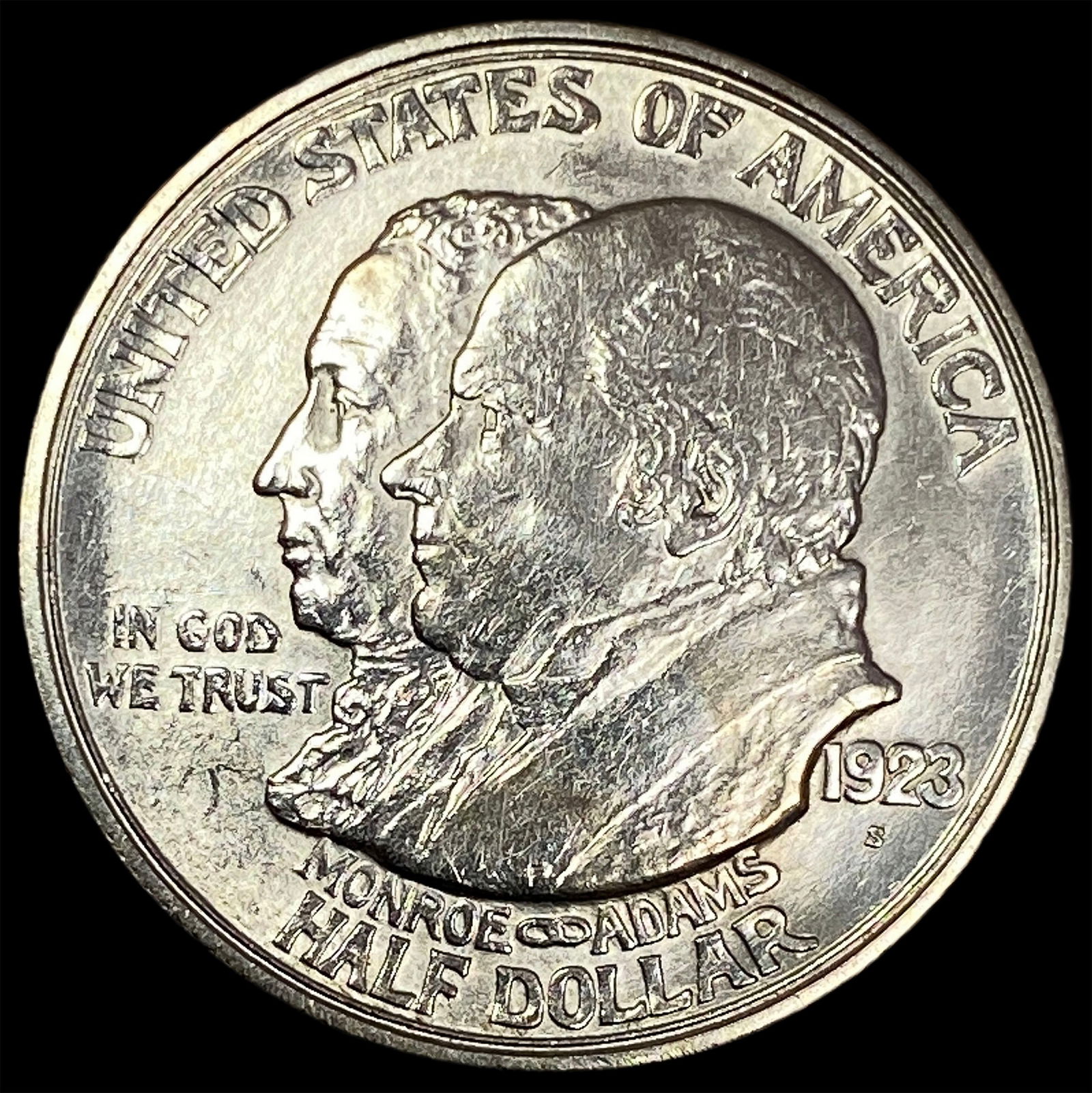 1923-S Silver Monroe Doctrine Half Dollar CLOSELY UNCIRCULATED (1 of 2)