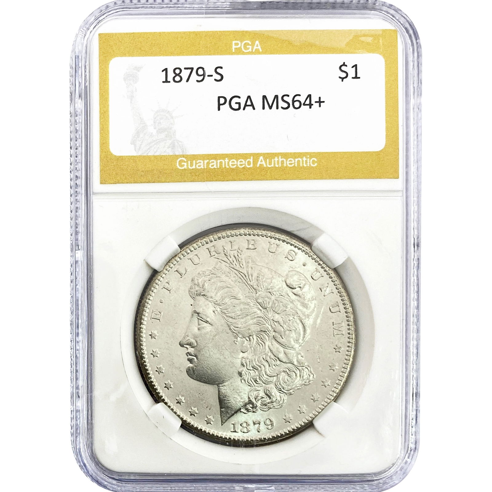 1879-S Morgan Silver Dollar PGA MS64+: 1879-S Morgan Silver Dollar PGA MS64+