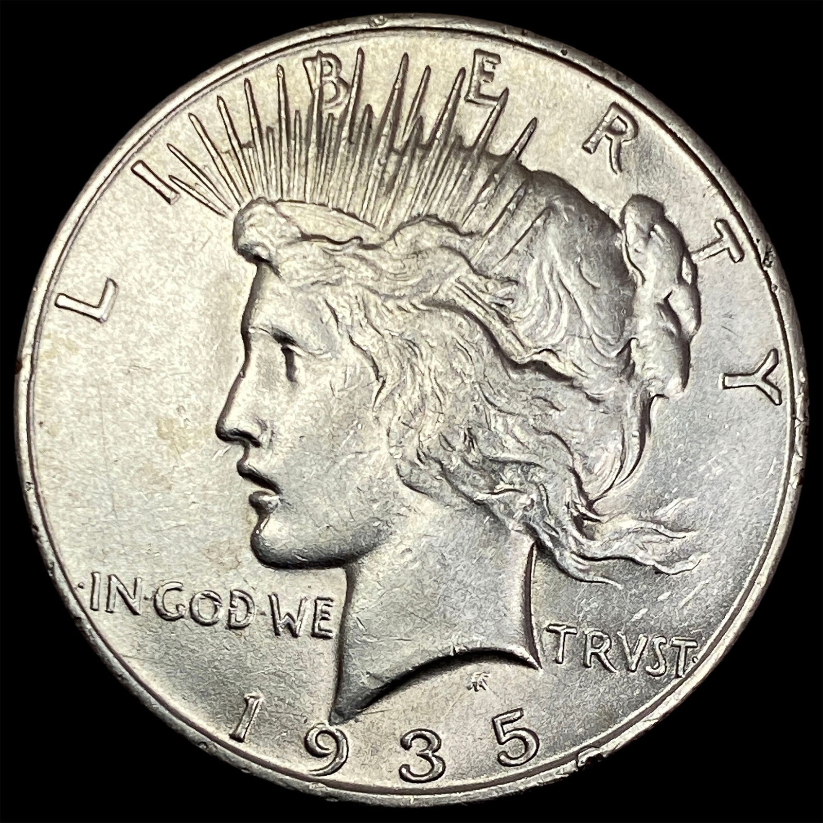1935-S Silver Peace Dollar CLOSELY UNCIRCULATED: 1935-S Silver Peace Dollar CLOSELY UNCIRCULATED