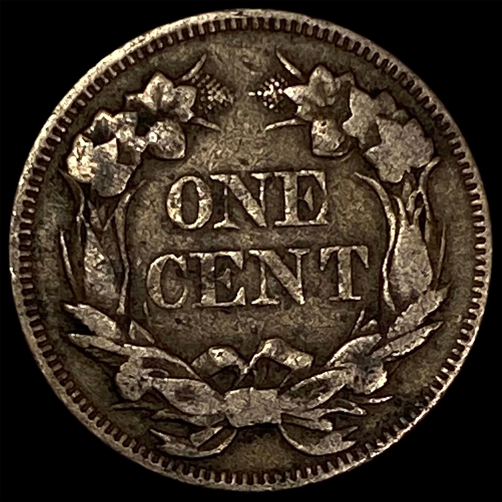 1857 Flying Eagle Cent ABOUT UNCIRCULATED - 2