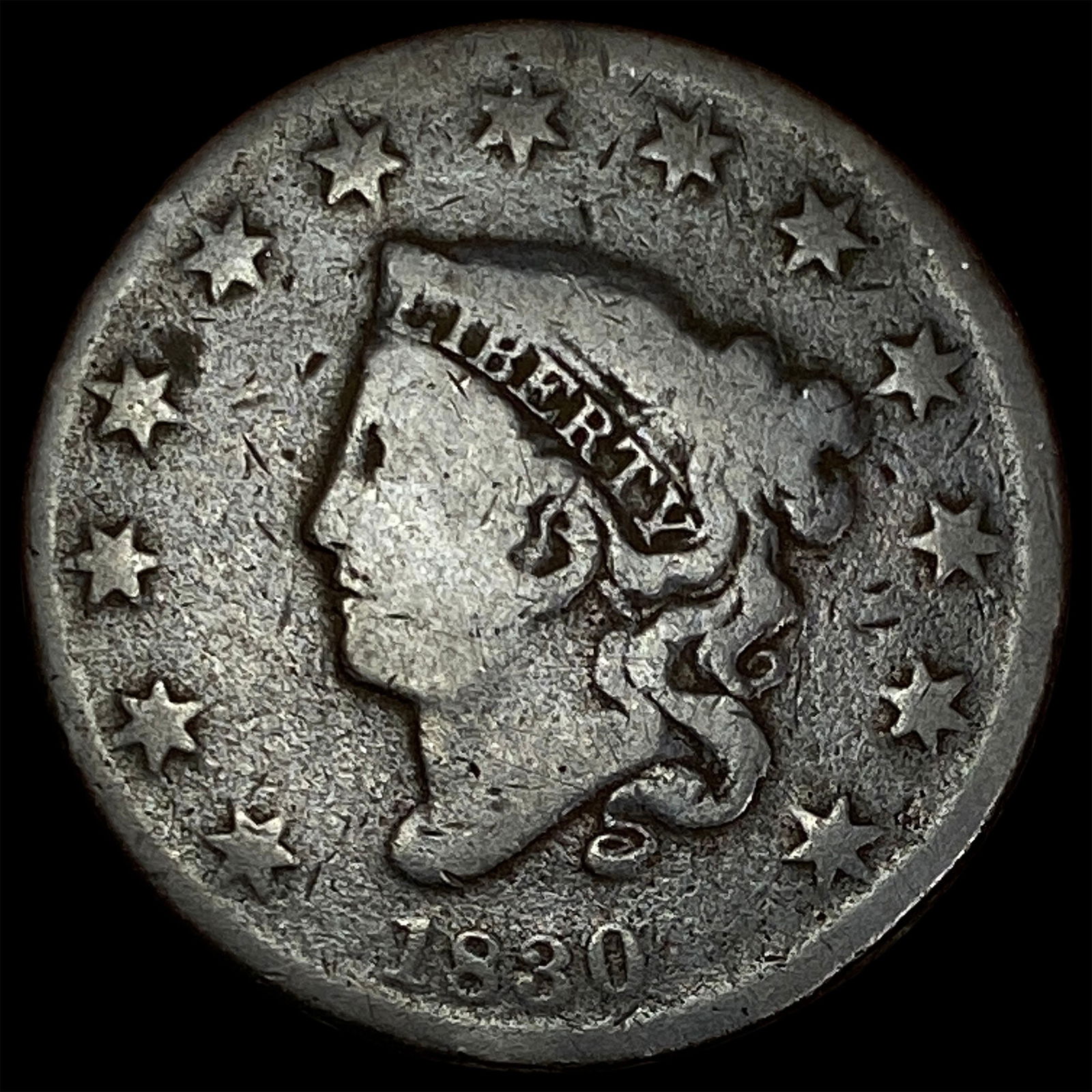 1830 Coronet Head Large Cent HIGH GRADE (1 of 2)