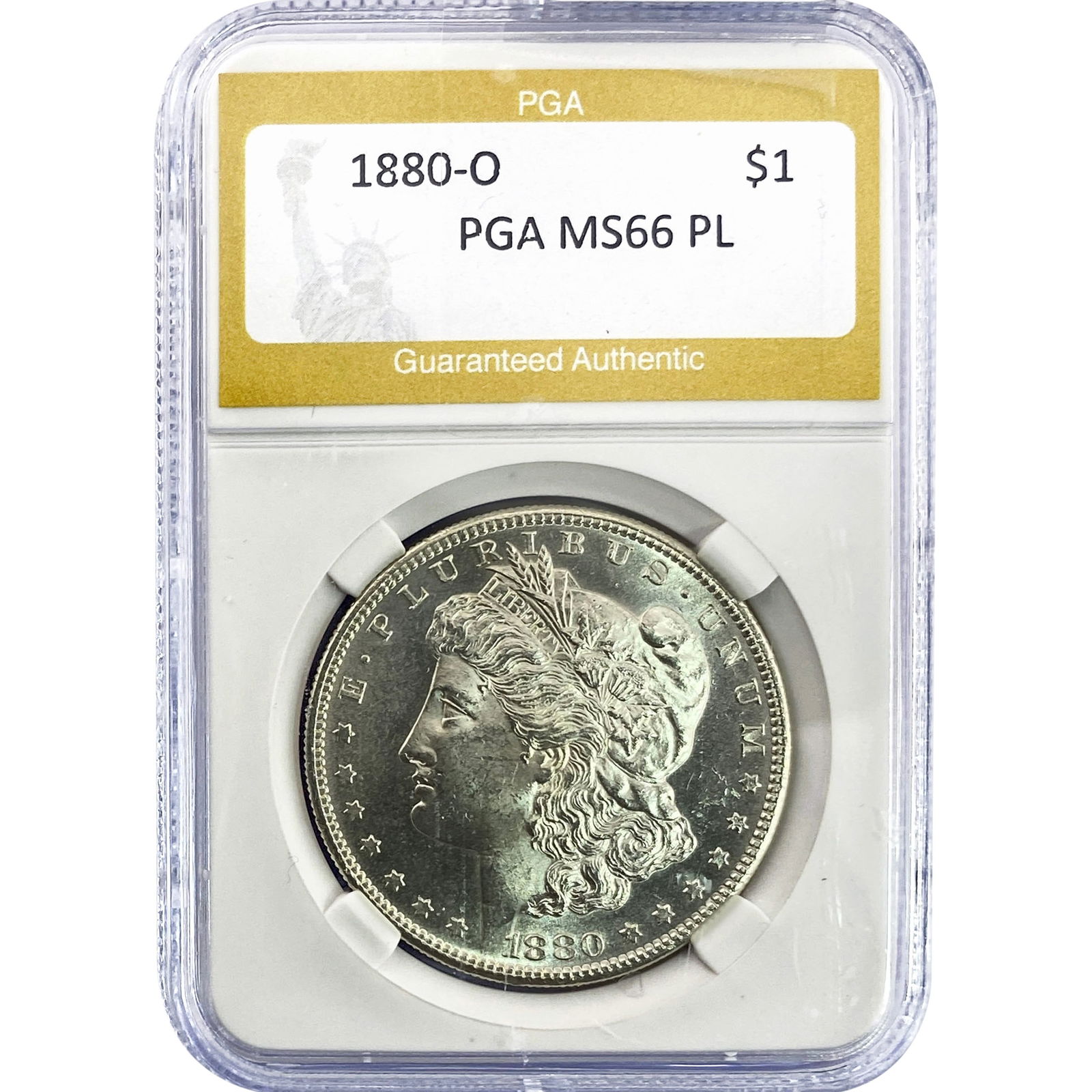 1880-O Morgan Silver Dollar PGA MS66 PL: 1880-O Morgan Silver Dollar PGA MS66 PL