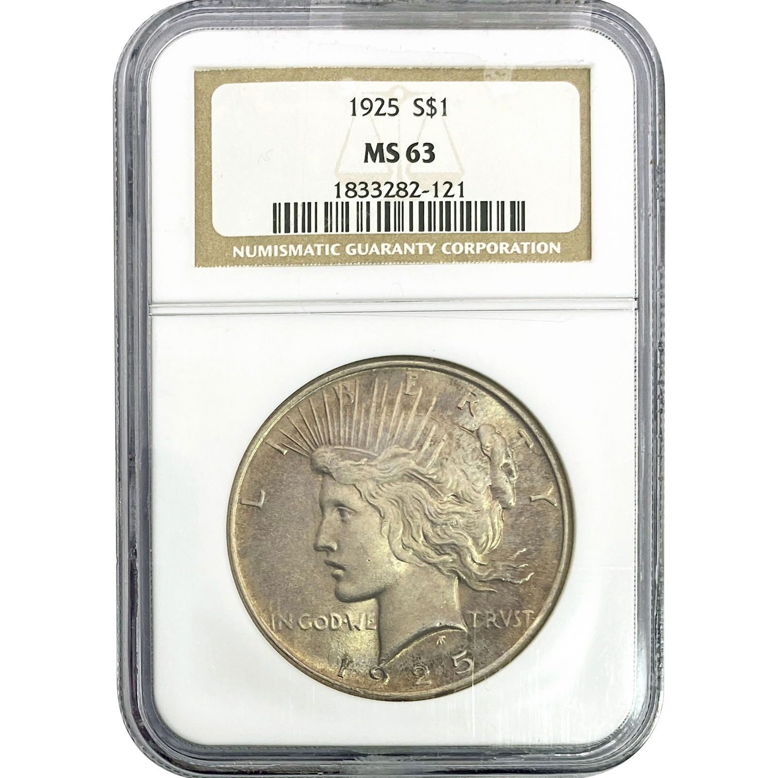 1925 Silver Peace Dollar NGC MS63 (1 of 2)