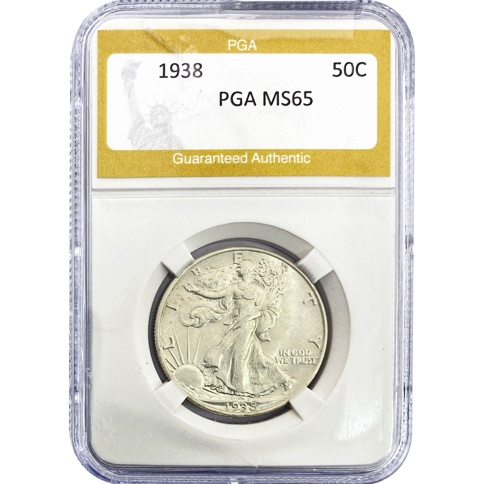 1938 Walking Liberty Half Dollar PGA MS65 (1 of 2)