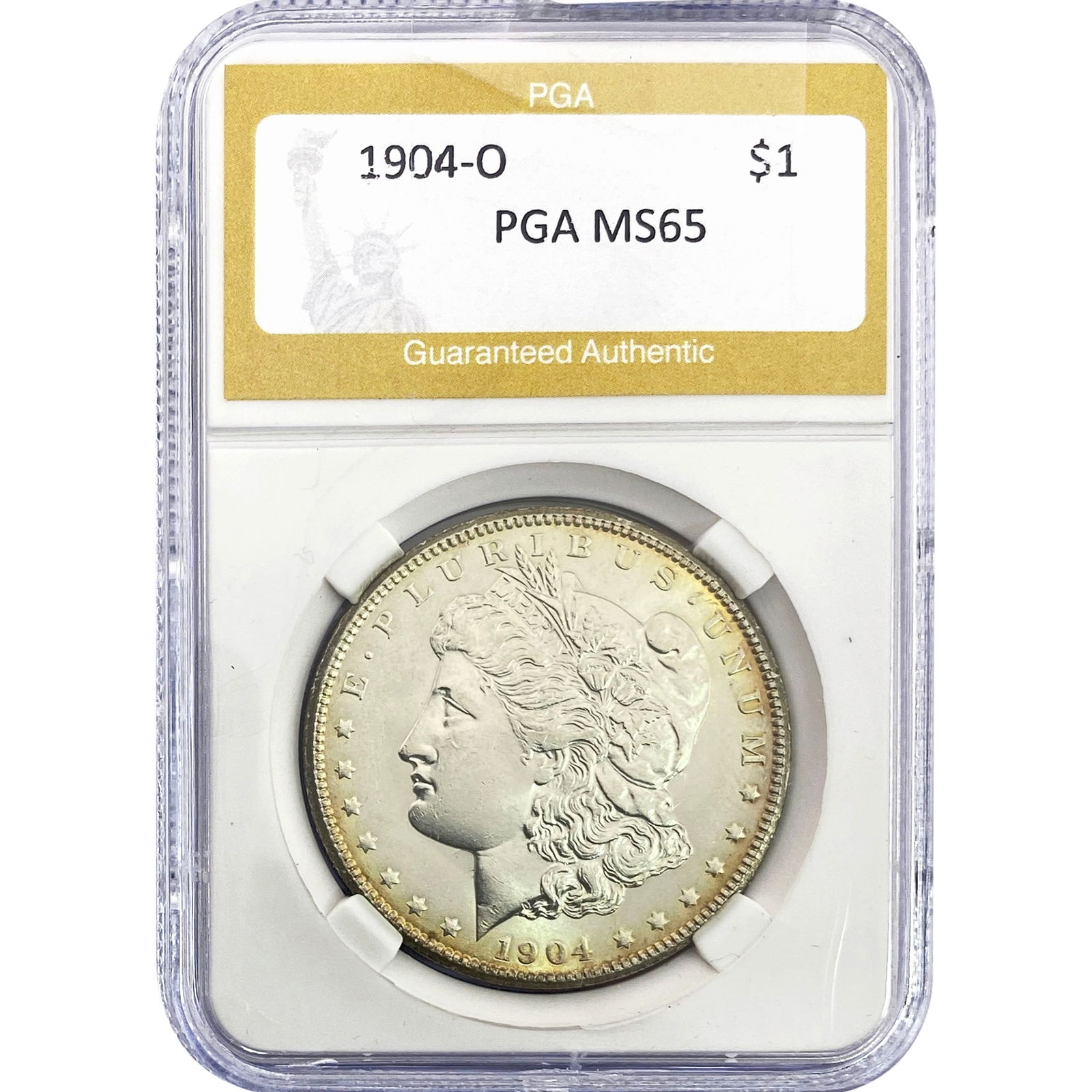 1904-O Morgan Silver Dollar PGA MS65: 1904-O Morgan Silver Dollar PGA MS65