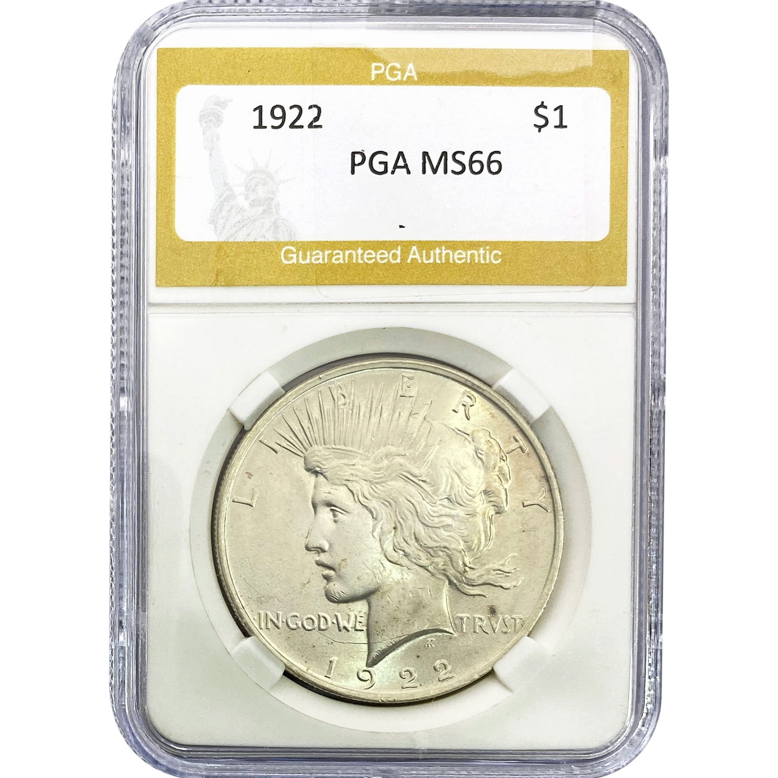 1922 Silver Peace Dollar PGA MS66 (1 of 2)