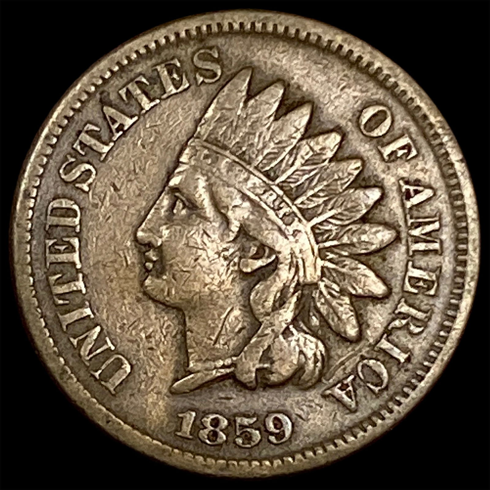 1859 Indian Head Cent NEARLY UNCIRCULATED (1 of 2)