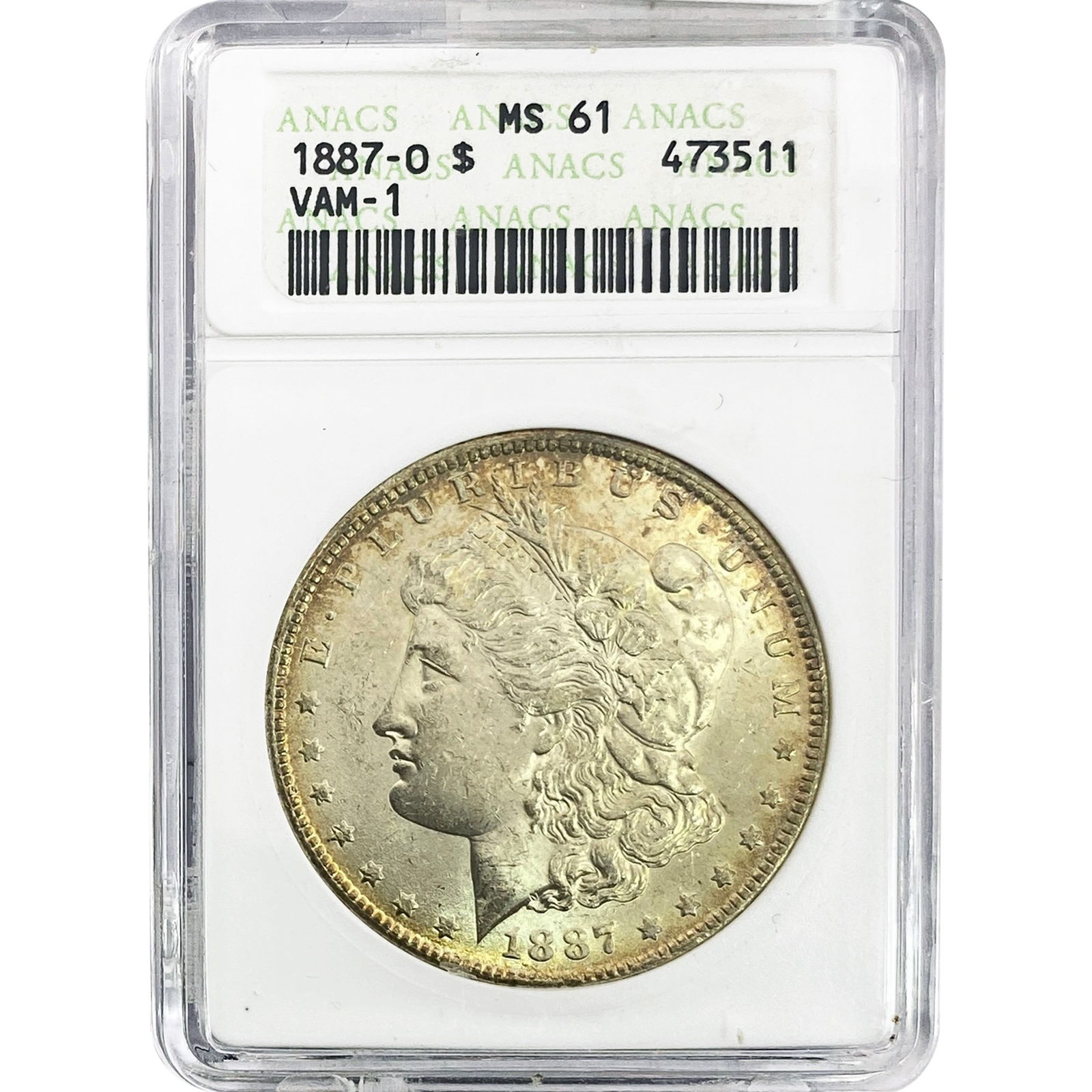 1887-O Morgan Silver Dollar ANACS MS61 VAM-1 (1 of 2)