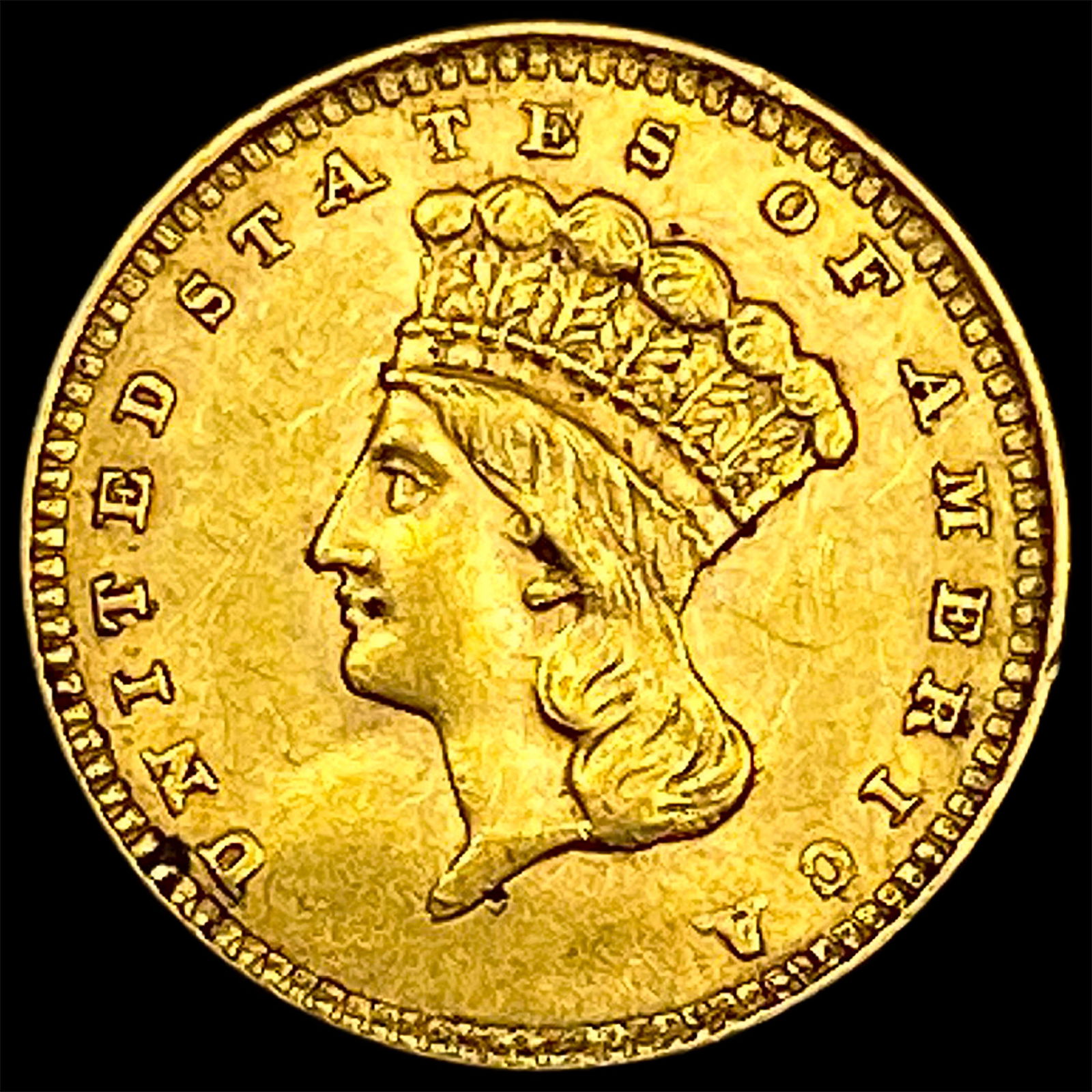 1861 Gold $1 Indian Princess Head HIGH GRADE: 1861 Gold $1 Indian Princess Head HIGH GRADE