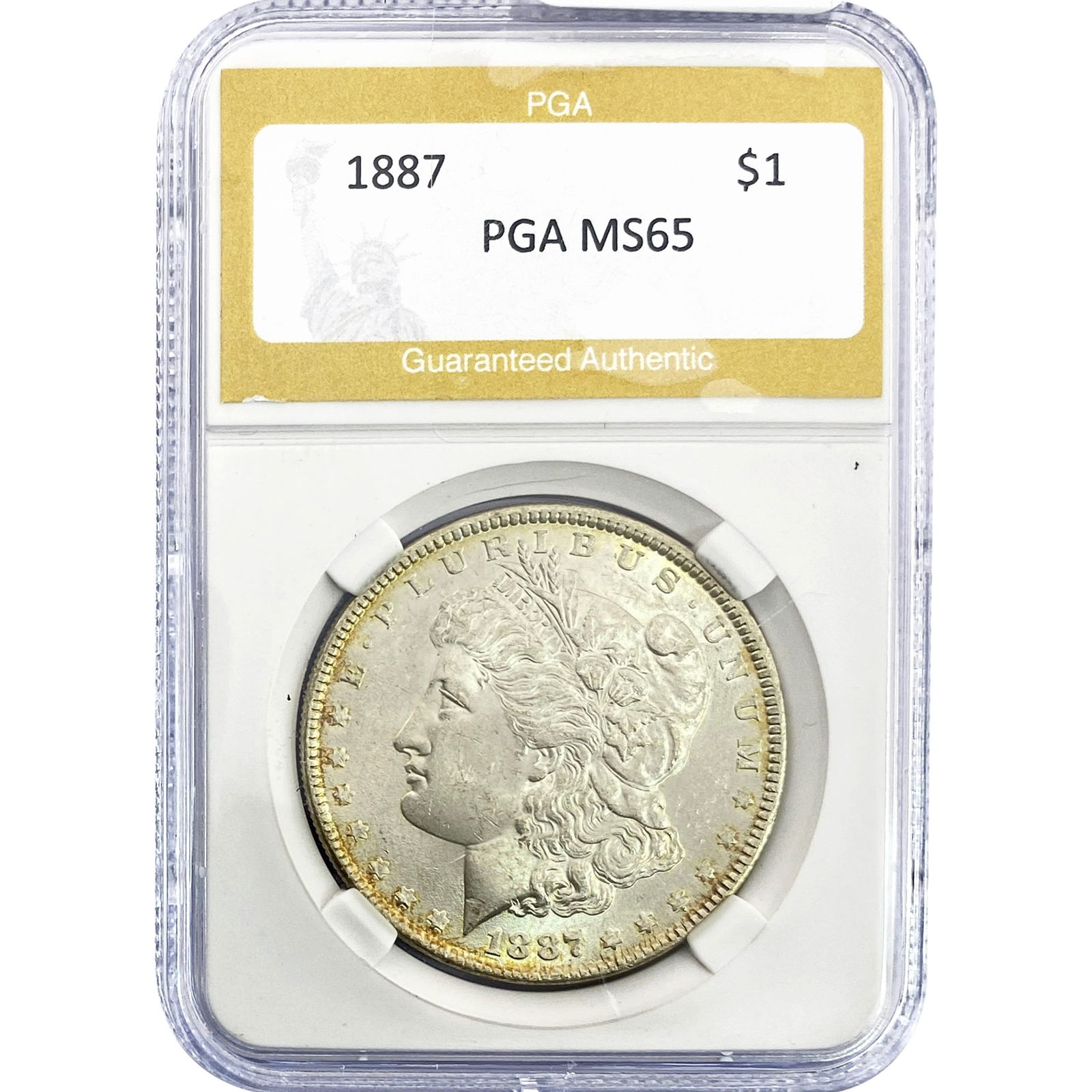1887 Morgan Silver Dollar PGA MS65: 1887 Morgan Silver Dollar PGA MS65