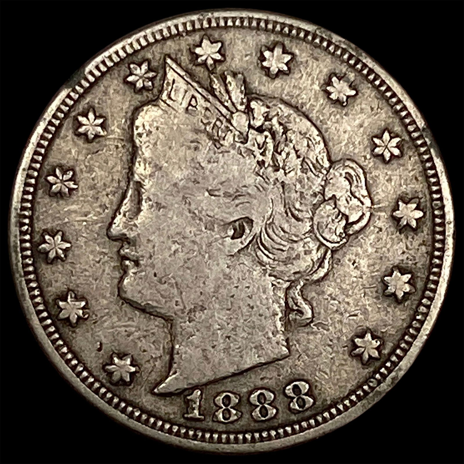 1888 Liberty Head Nickel ABOUT UNCIRCULATED (1 of 2)