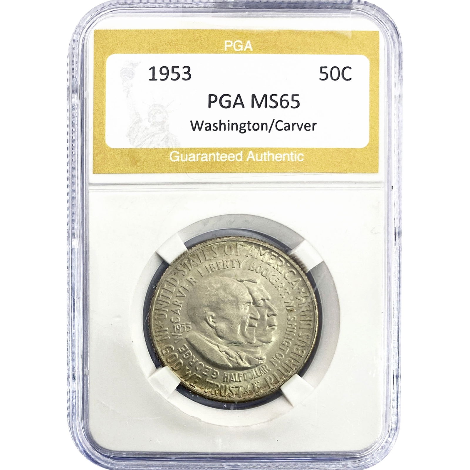 1953 Washington Carver Half Dollar PGA MS65 (1 of 2)