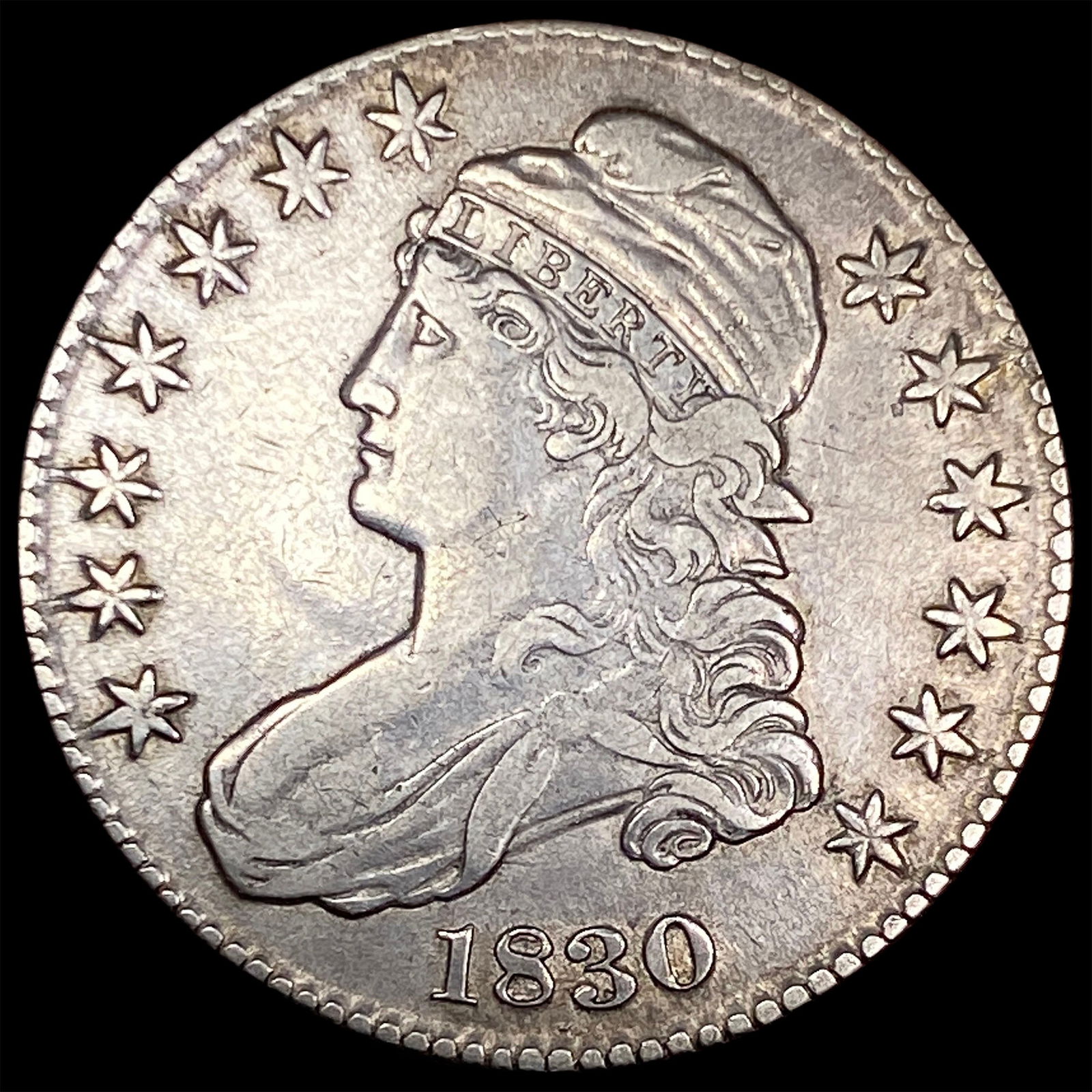 1830 Capped Bust Half Dollar NEARLY UNCIRCULATED (1 of 2)