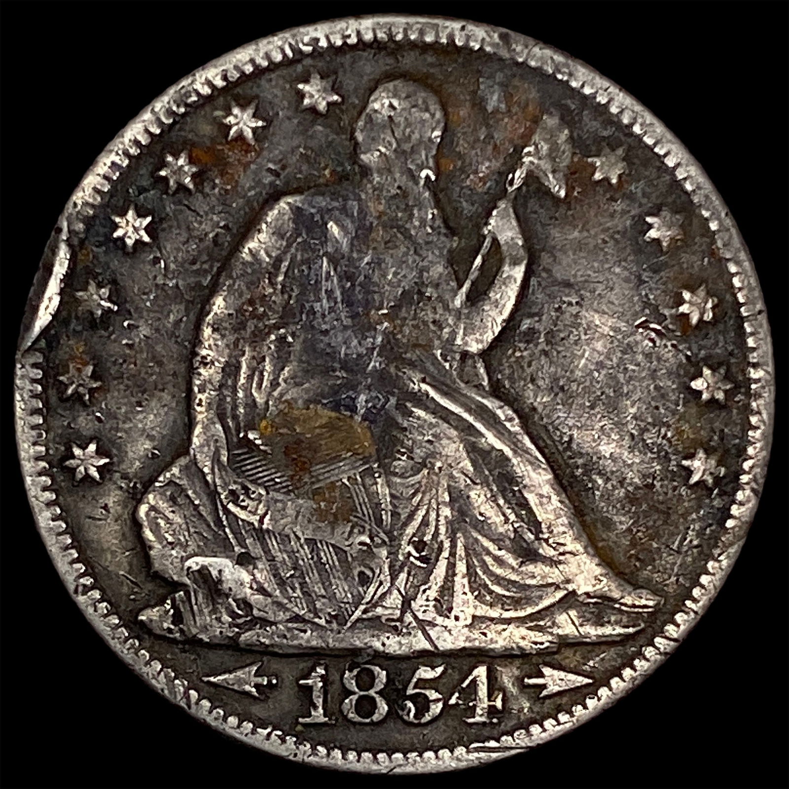 1854-O Silver Seated Liberty Half Dollar HIGH GRADE (1 of 2)