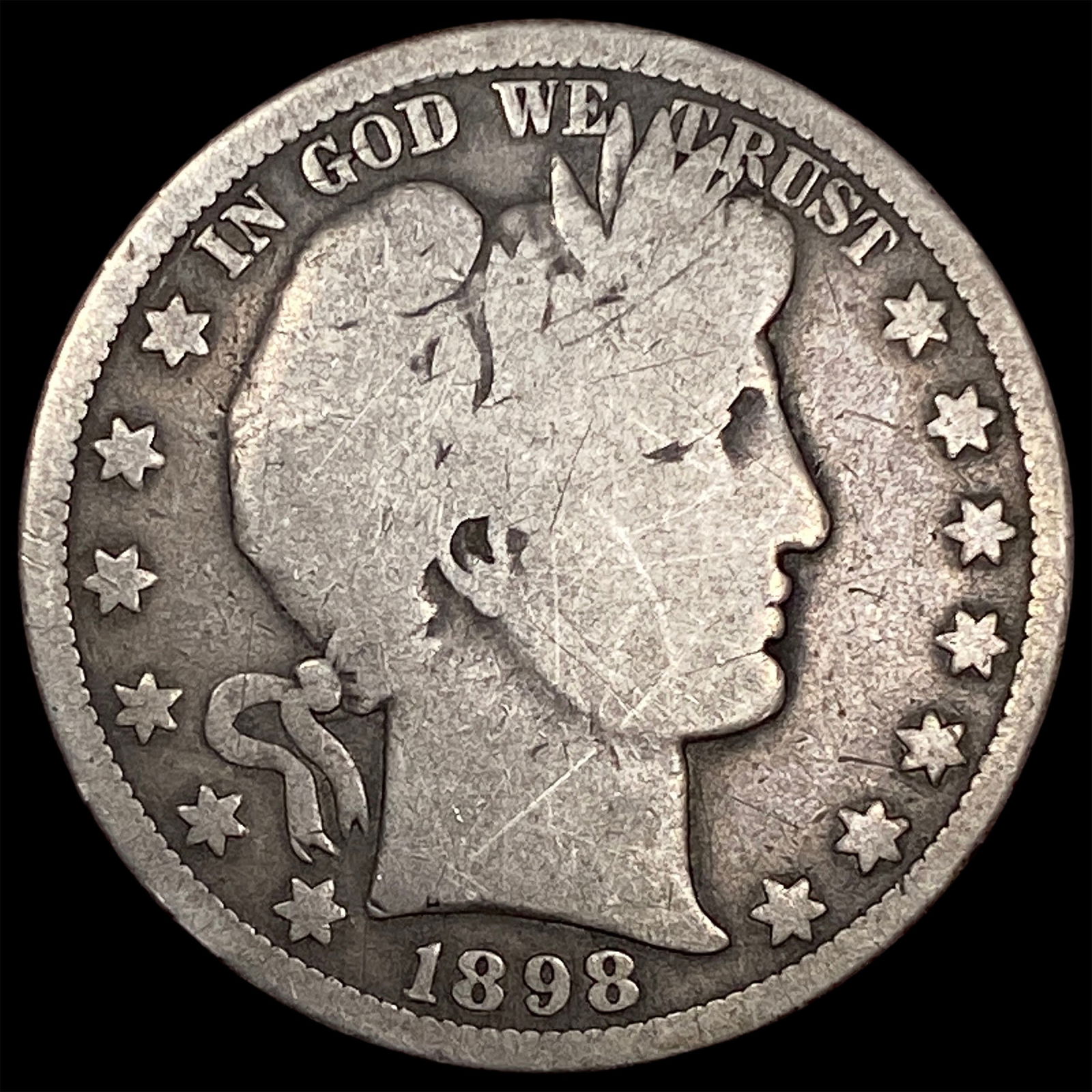 1898-O Silver Barber Half Dollar NICELY CIRCULATED (1 of 2)
