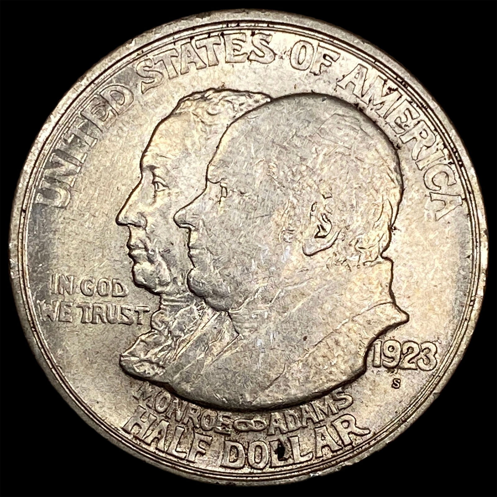 1923-S Silver Half Dollar Monroe Doctrine Centennial CLOSELY UNCIRCULATED (1 of 2)