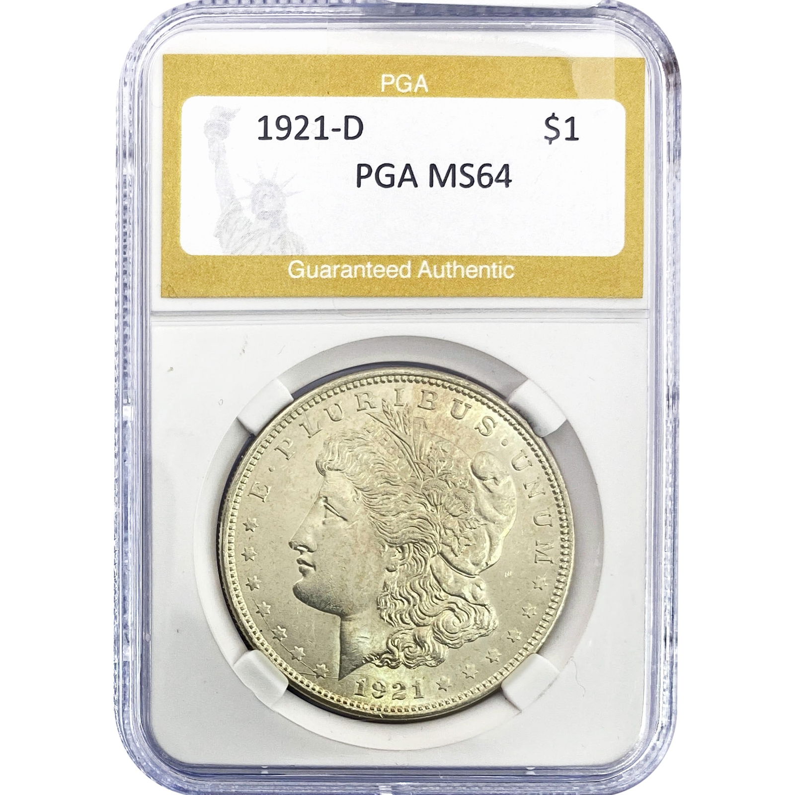 1921-D Morgan Silver Dollar PGA MS64 (1 of 2)