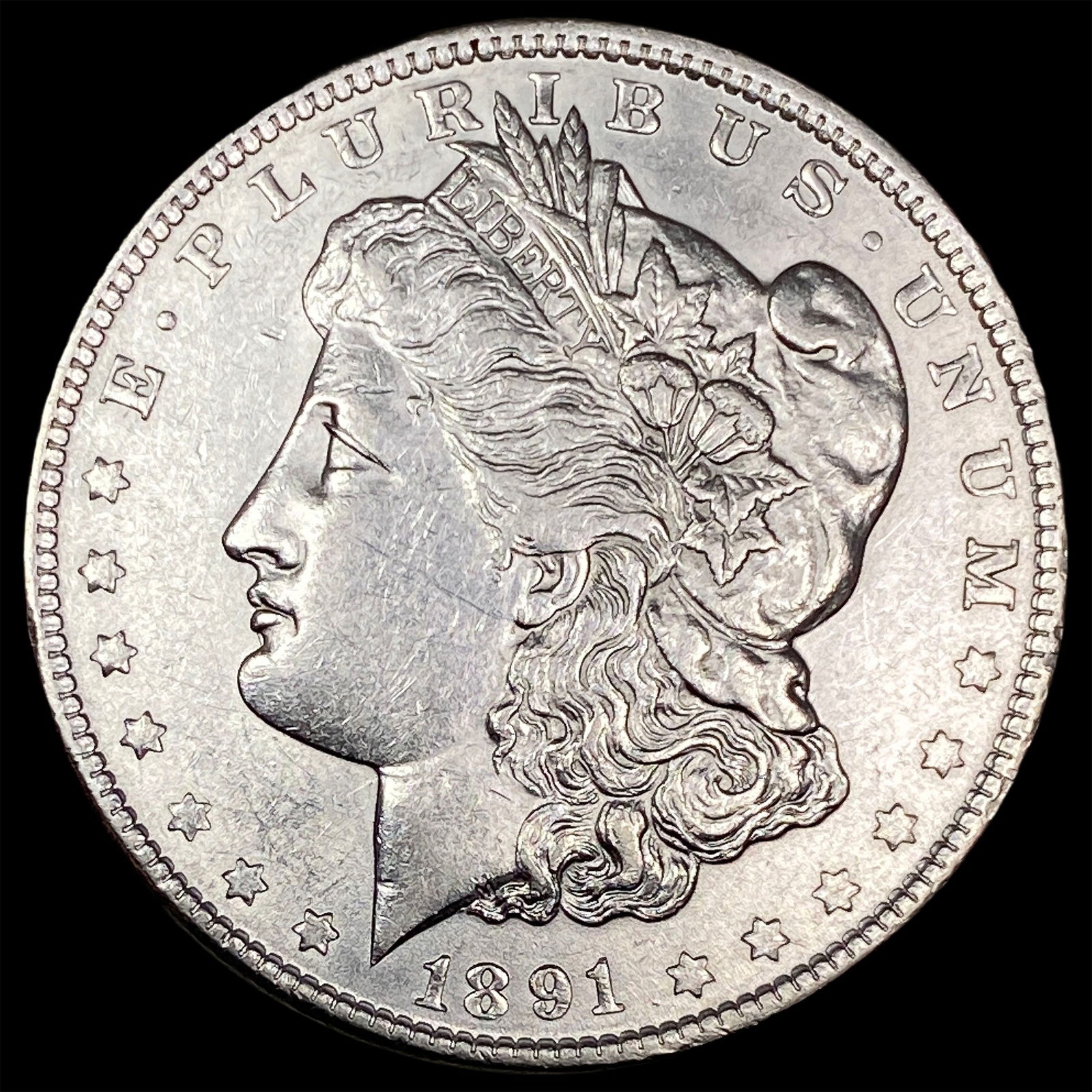 1891-S Silver Morgan Dollar CLOSELY UNCIRCULATED: 1891-S Silver Morgan Dollar CLOSELY UNCIRCULATED