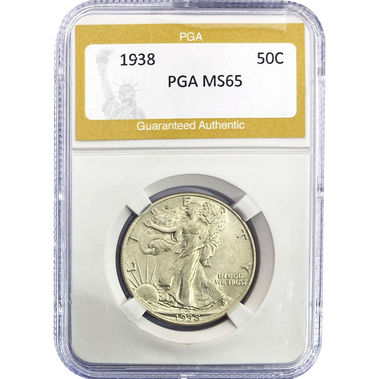 1938 Walking Liberty Half Dollar PGA MS65 (1 of 2)