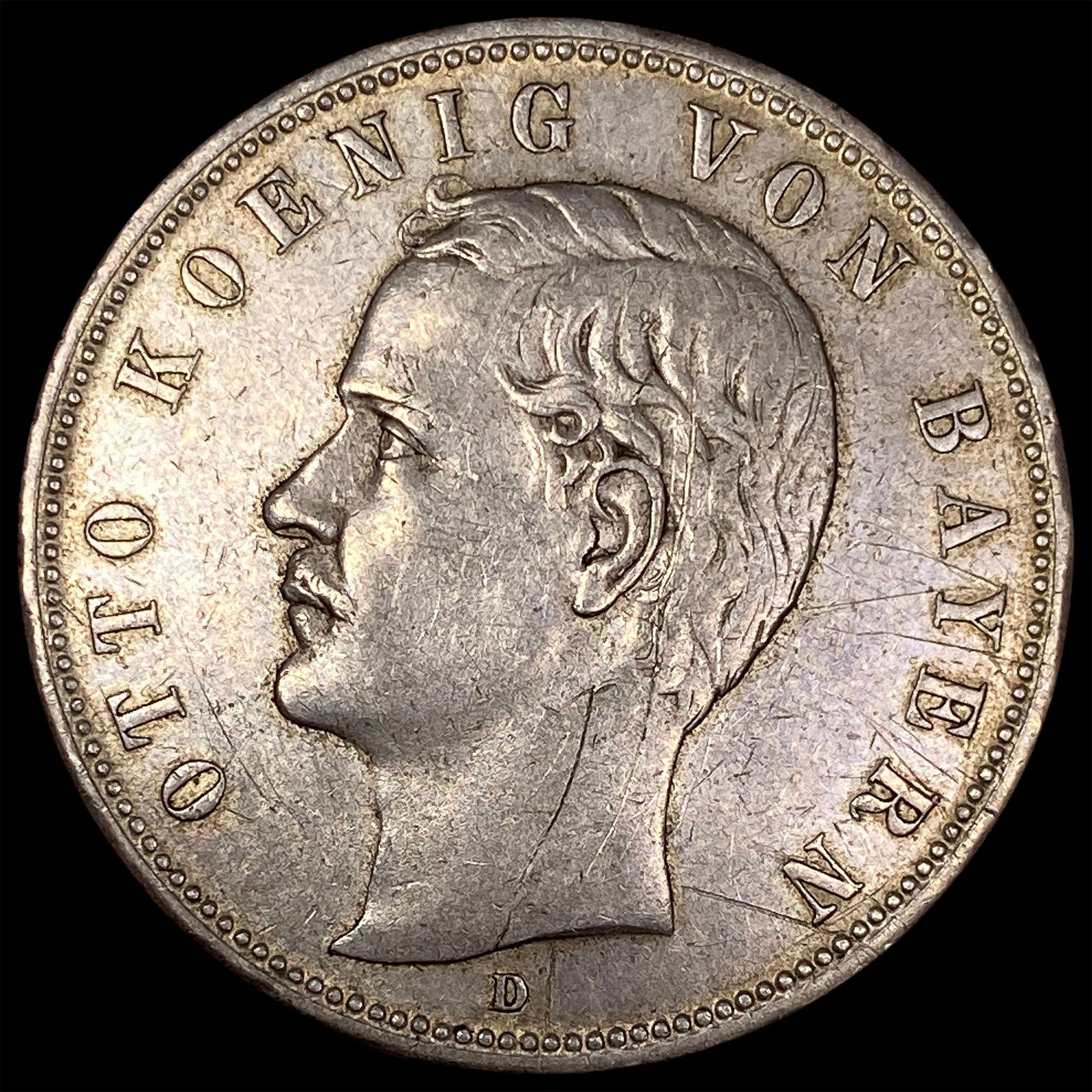1907-D Silver 5 Mark Germany Bavaria HIGH GRADE (1 of 2)