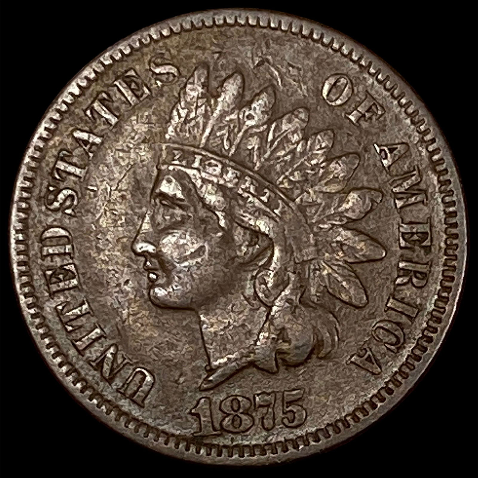 1875 Indian Head Cent NEARLY UNCIRCULATED (1 of 2)