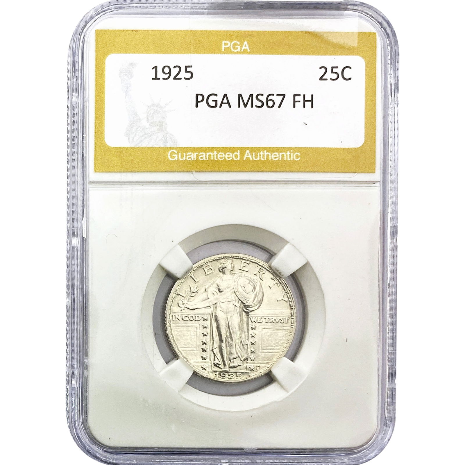 1925 Standing Liberty Quarter PGA MS67 FH: 1925 Standing Liberty Quarter PGA MS67 FH