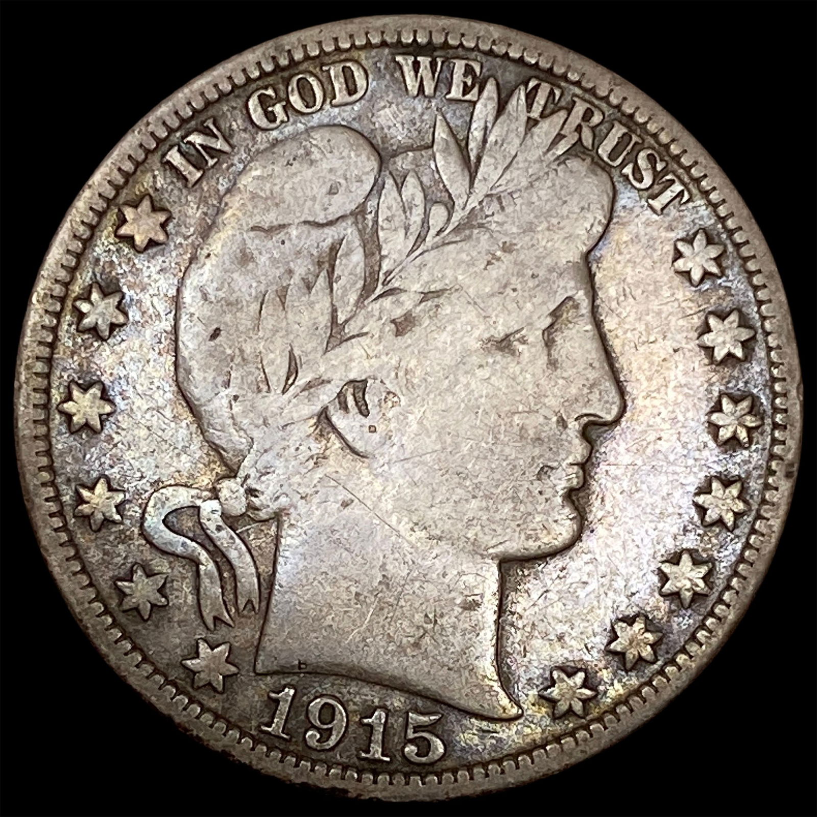 1915-S Silver Barber Half Dollar LIGHTLY CIRCULATED (1 of 2)