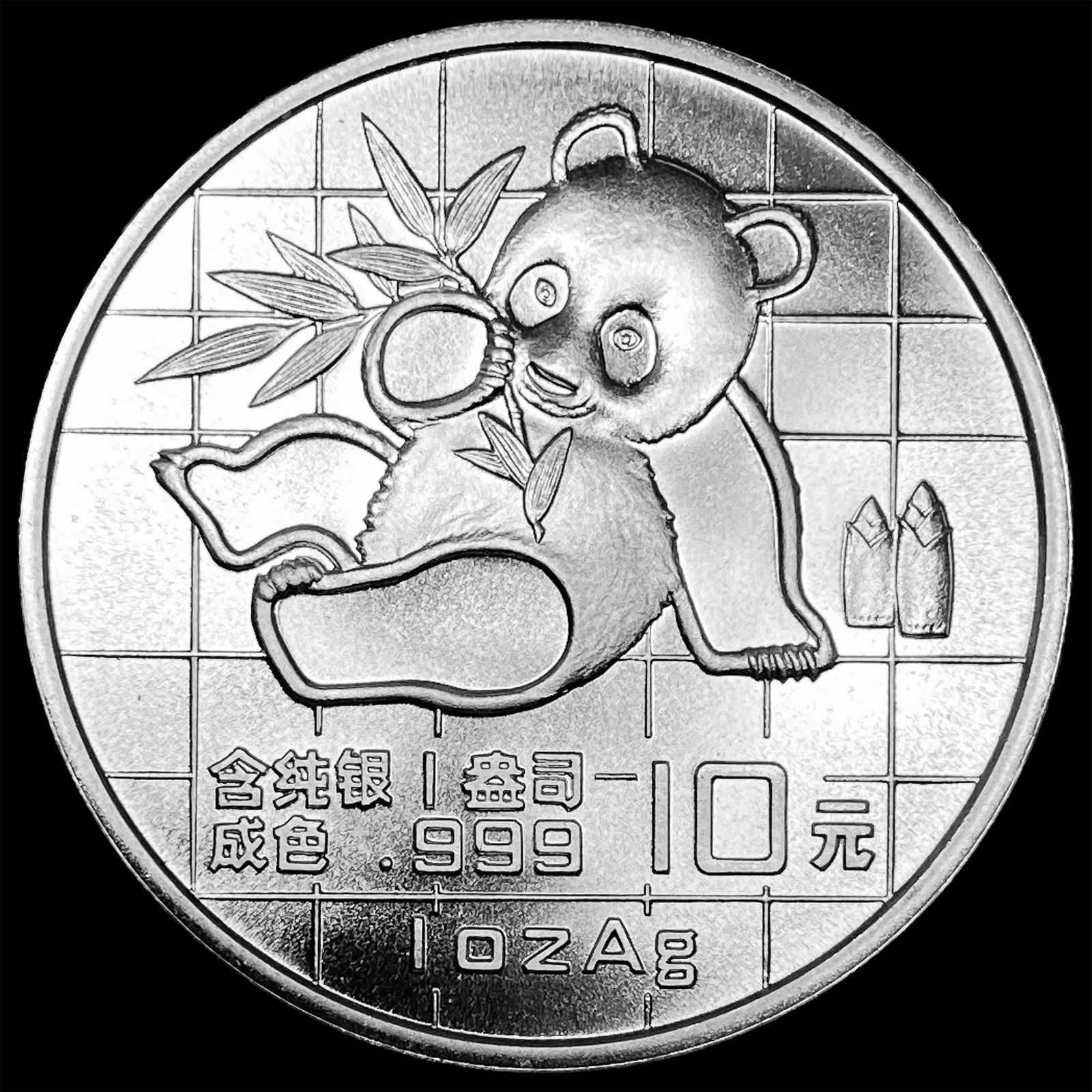 1989 Silver 10 Yuan Chinese Panda 1 oz SUPERB GEM BU (1 of 2)