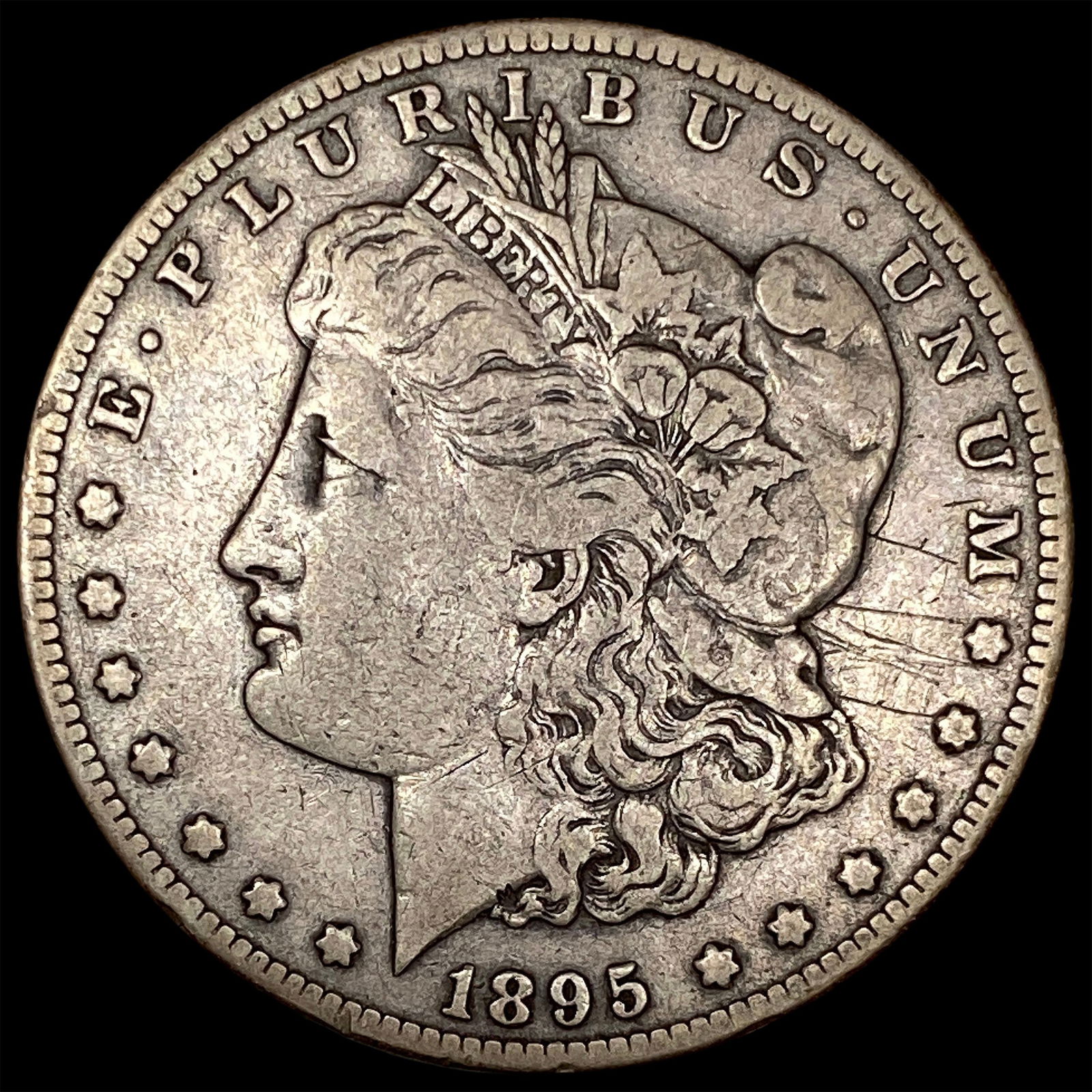 1895-S Silver Morgan Dollar ABOUT UNCIRCULATED: 1895-S Silver Morgan Dollar ABOUT UNCIRCULATED