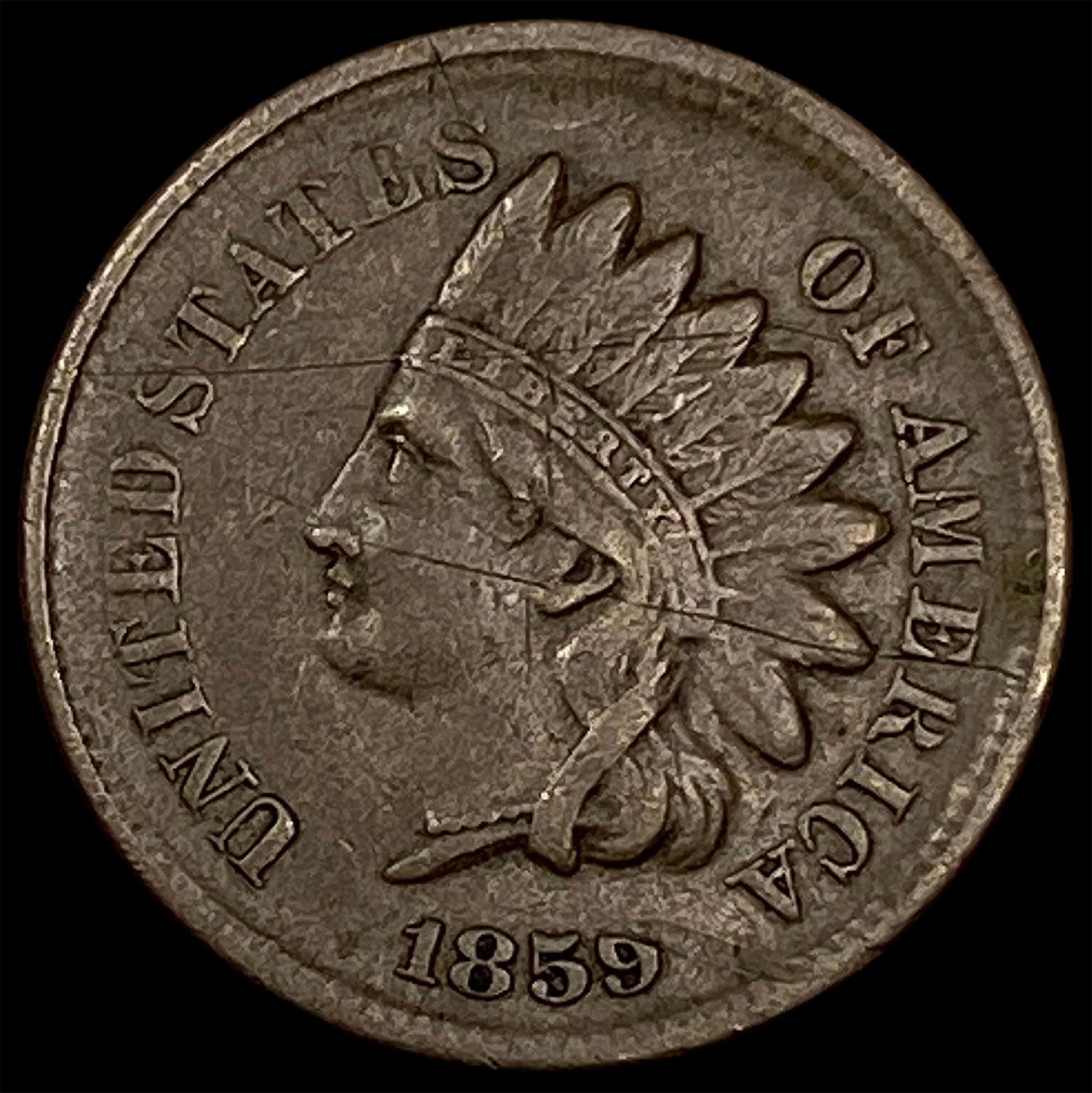 1859 Indian Head Cent ABOUT UNCIRCULATED: 1859 Indian Head Cent ABOUT UNCIRCULATED